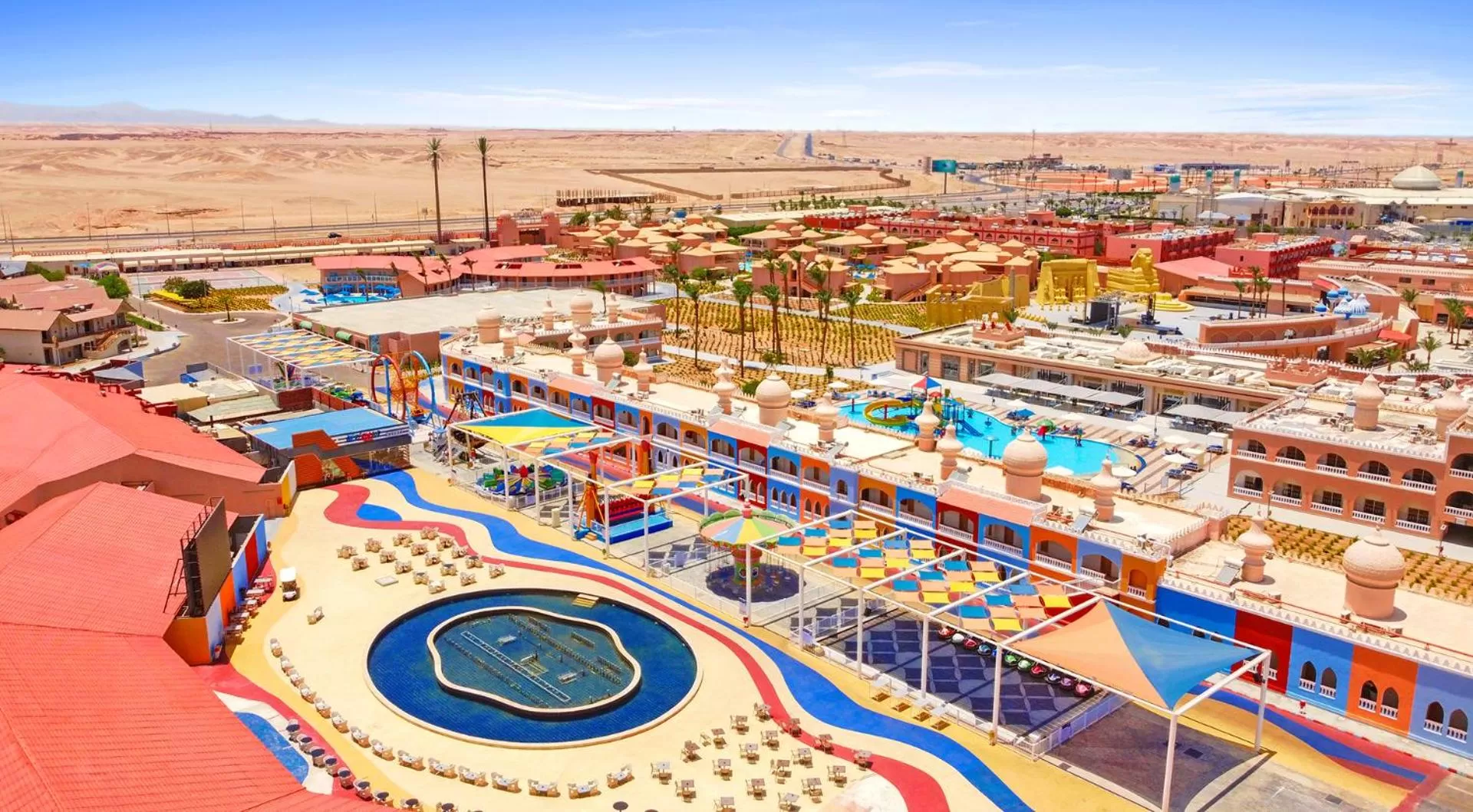 Bird's eye view in Neverland City Hurghada - Pickalbatros