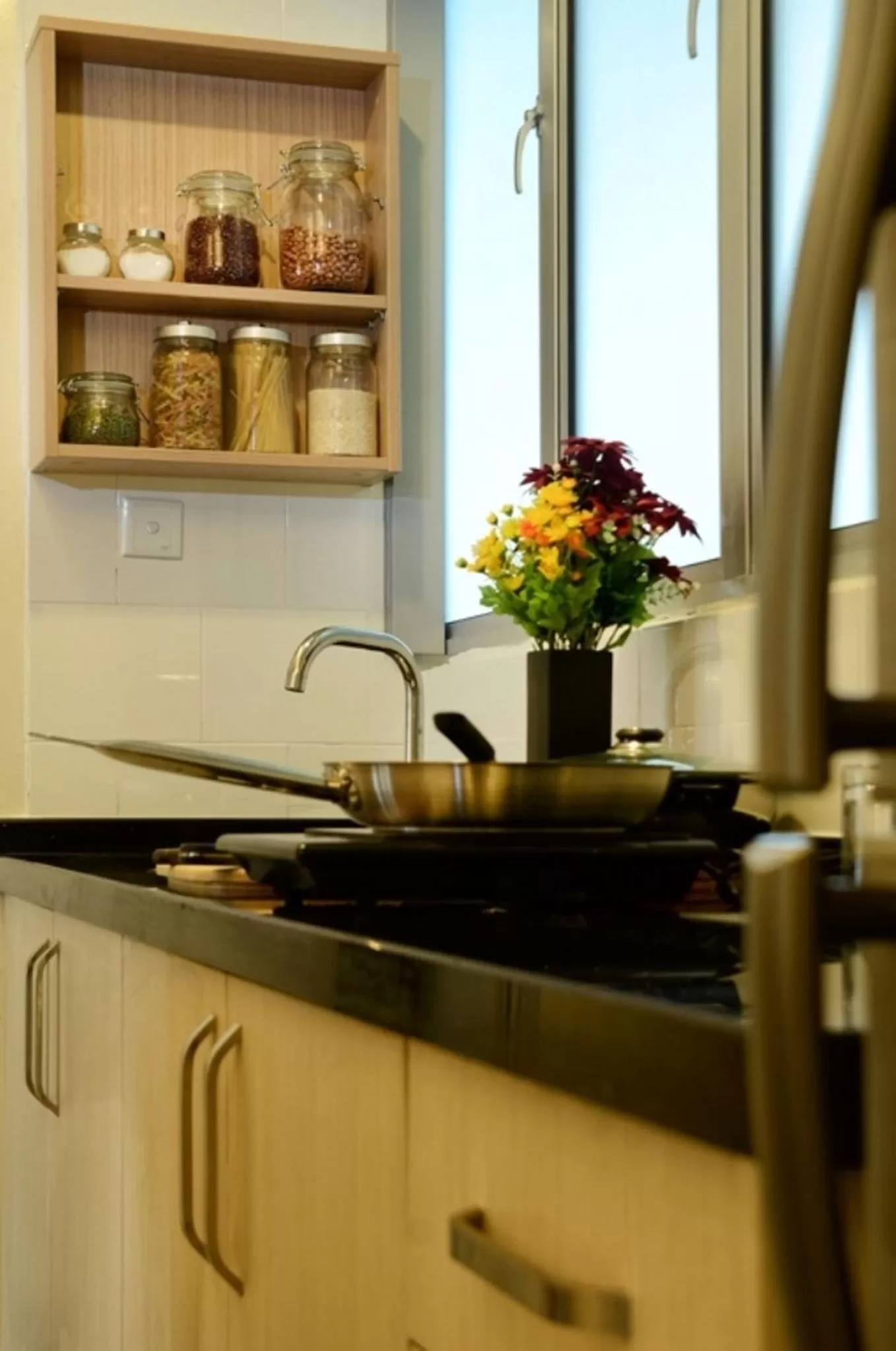 Kitchen or kitchenette in One-Stop Residence & Hotel