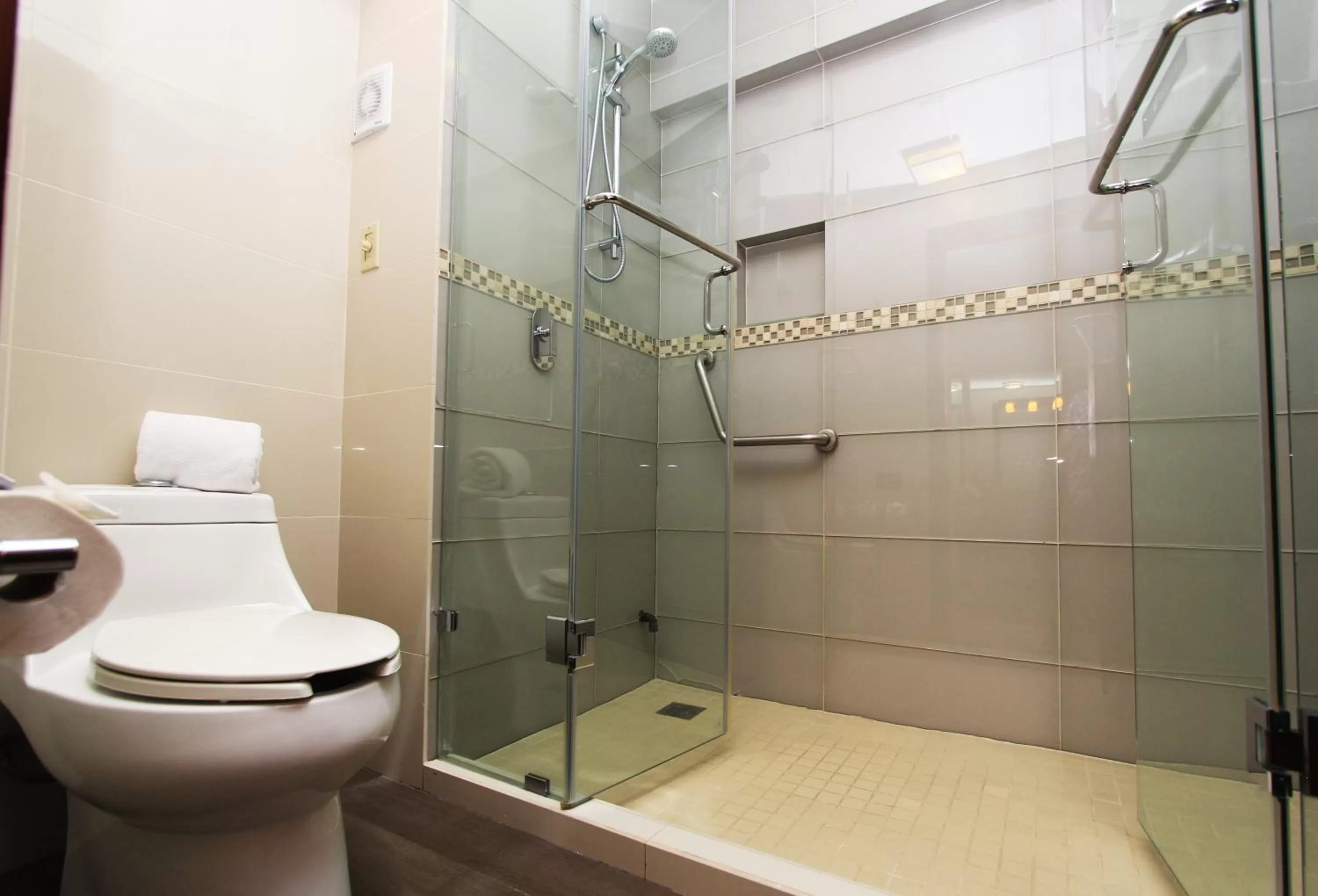 Shower in Plaza Gallery Hotel Boutique