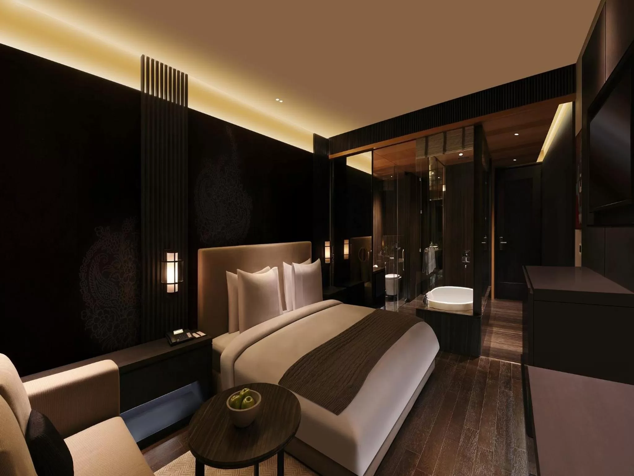 Bedroom, Bed in Roseate House New Delhi