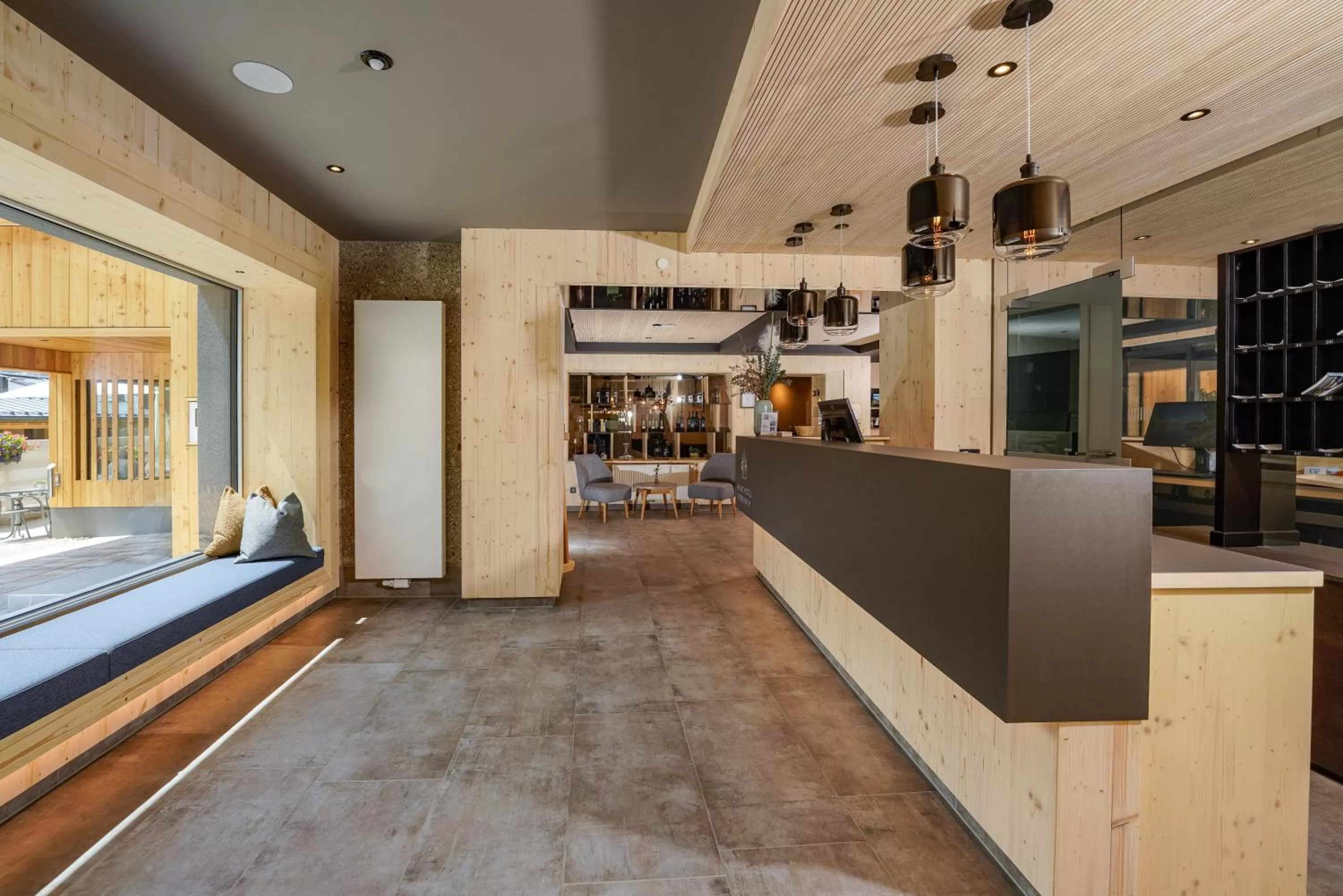 Lobby or reception in Ferienalm Panorama Hotel