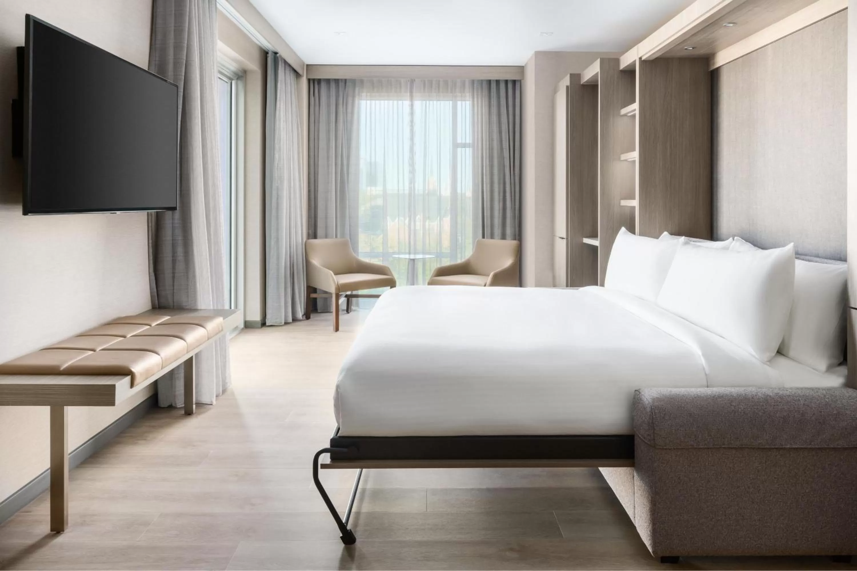 Photo of the whole room, Bed in AC Hotel By Marriott Raleigh Downtown