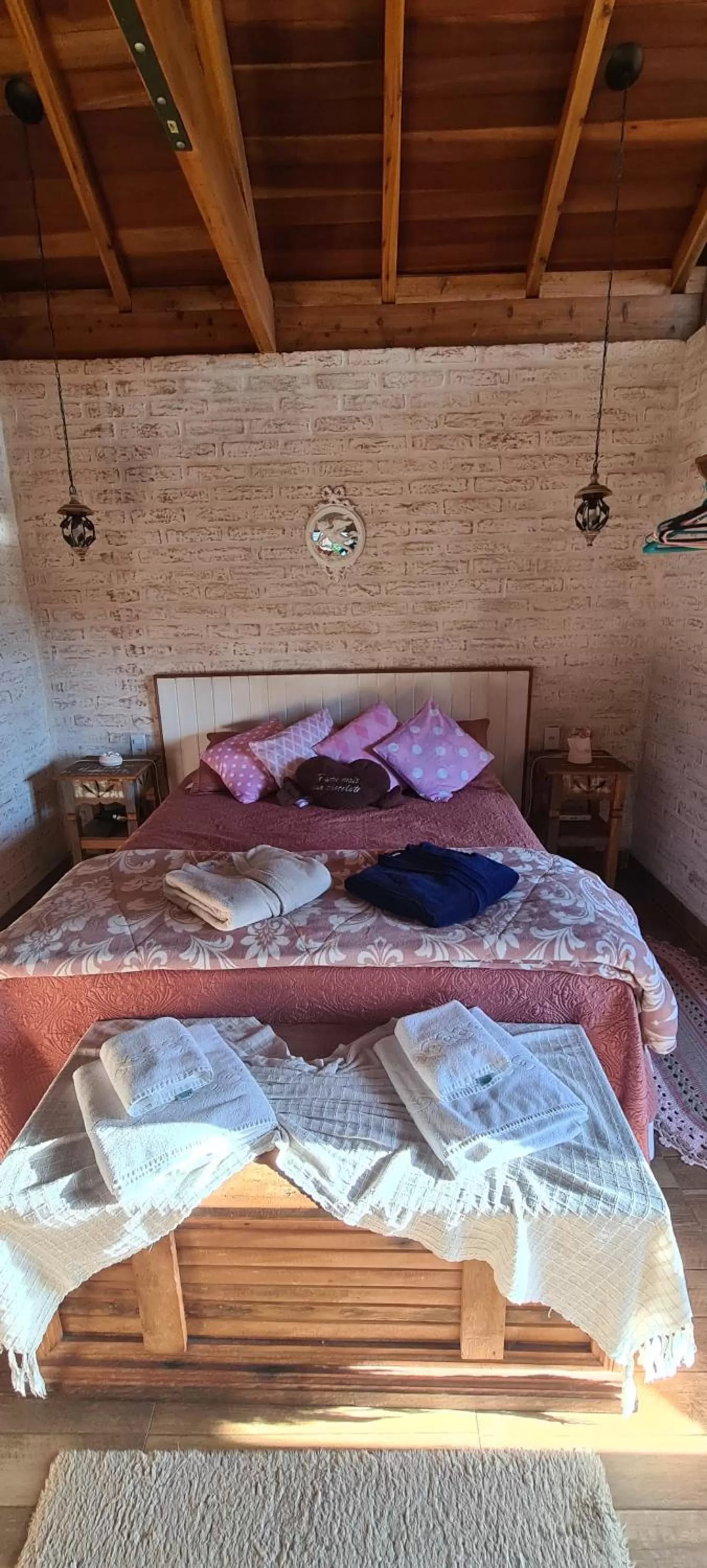 Bed in Pousada Canto do Sabiá