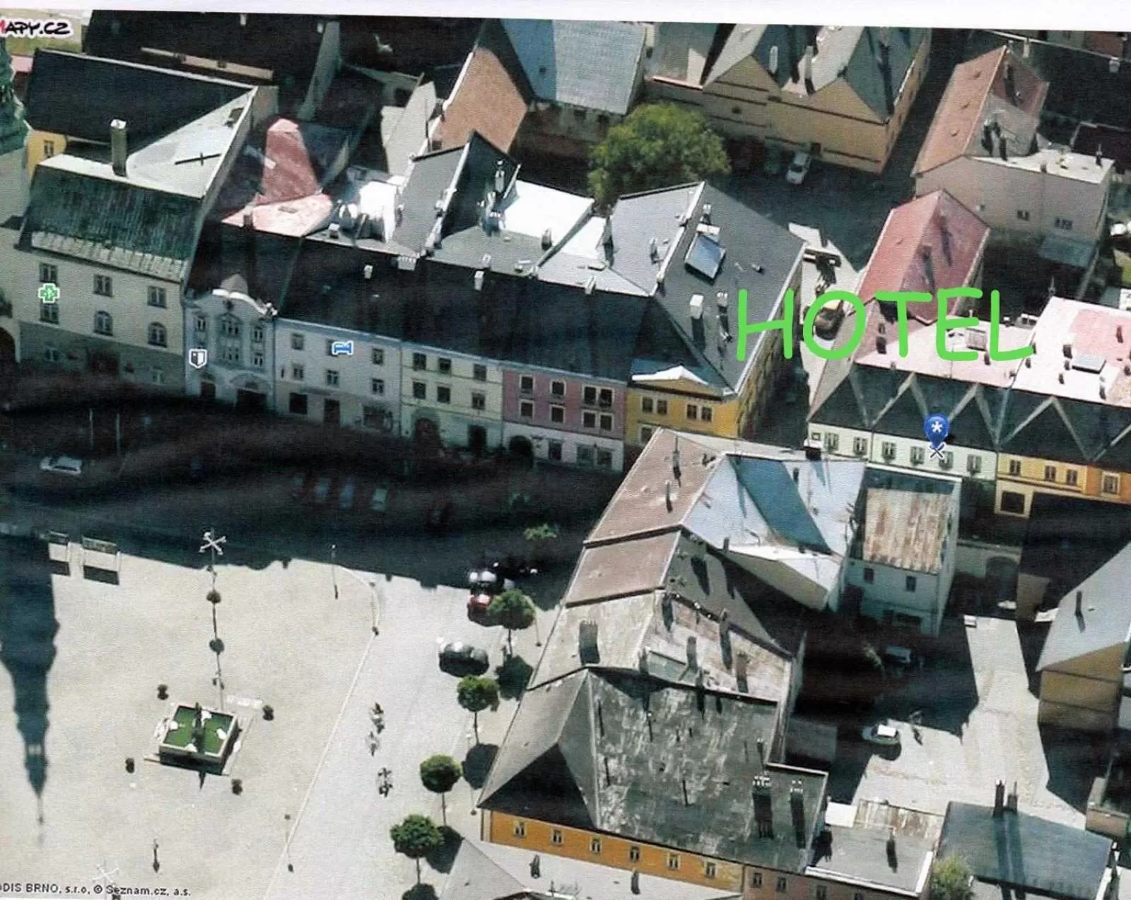 Property building, Bird's-eye View in Hotel Třebovská restaurace