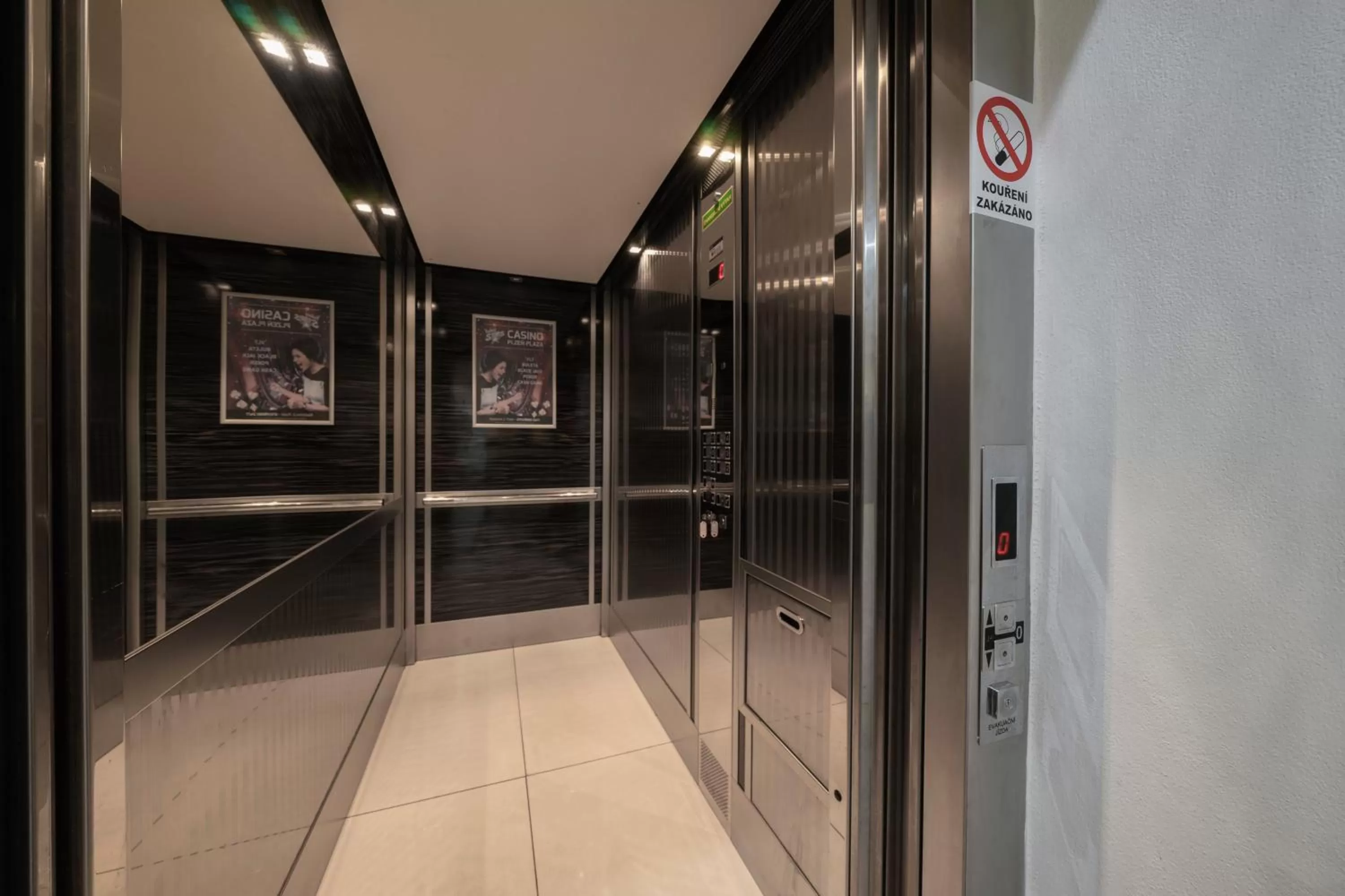 elevator in Hotel Astory Plzeň