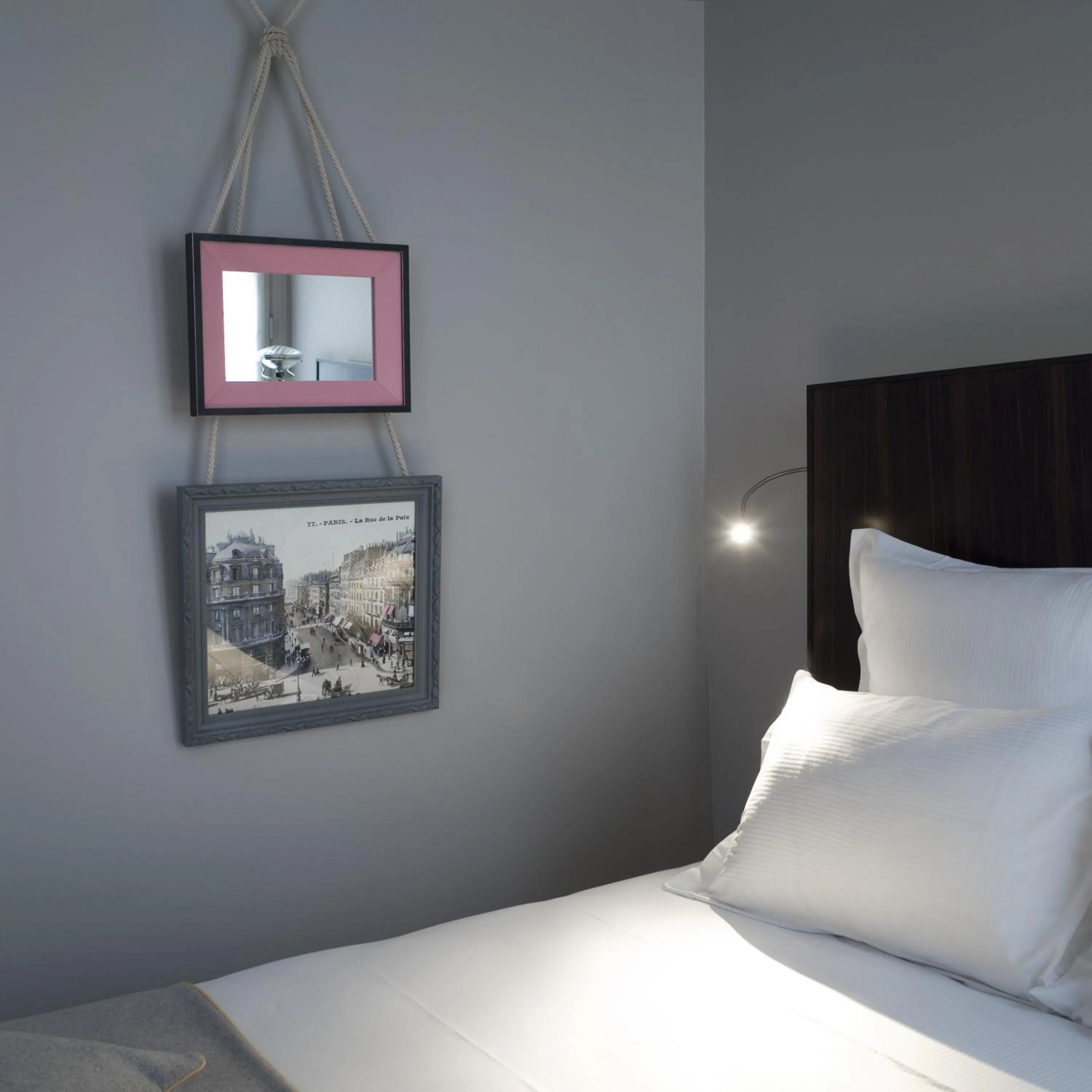 Decorative detail, Bed in Hotel Saint Dominique