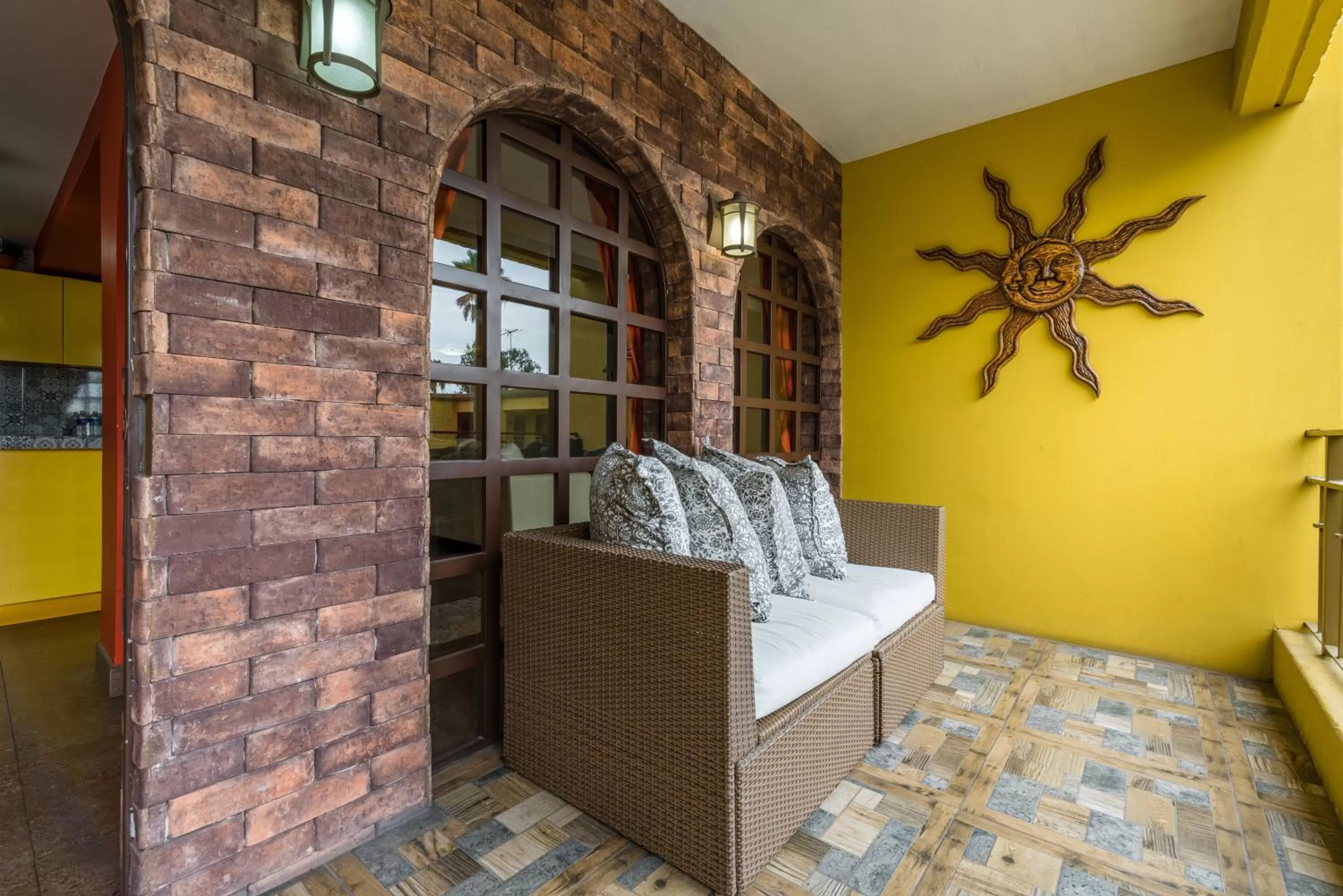 Balcony/Terrace, Bed in Baja Inn Hoteles Rio