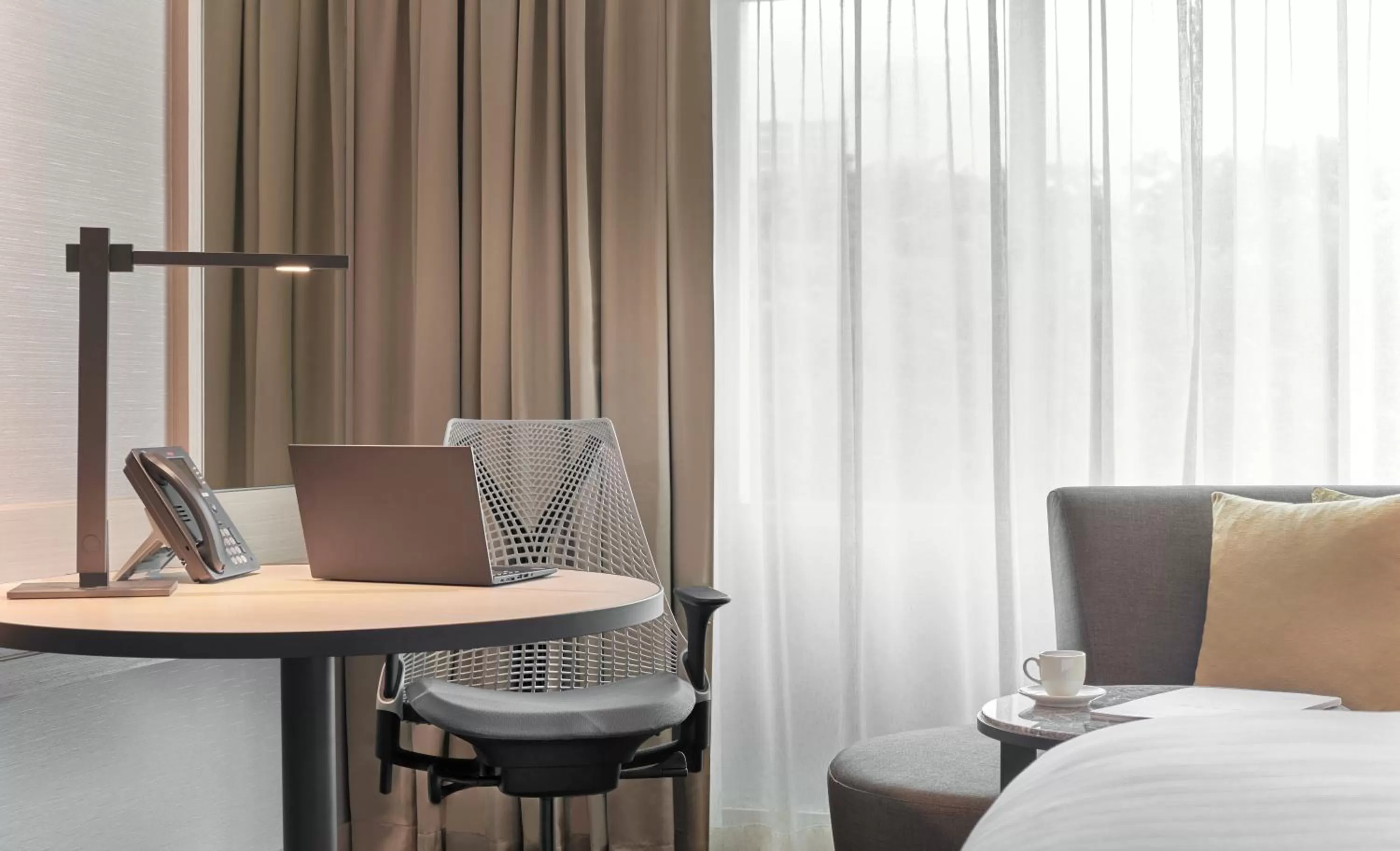 Seating area in PARKROYAL on Beach Road, Singapore