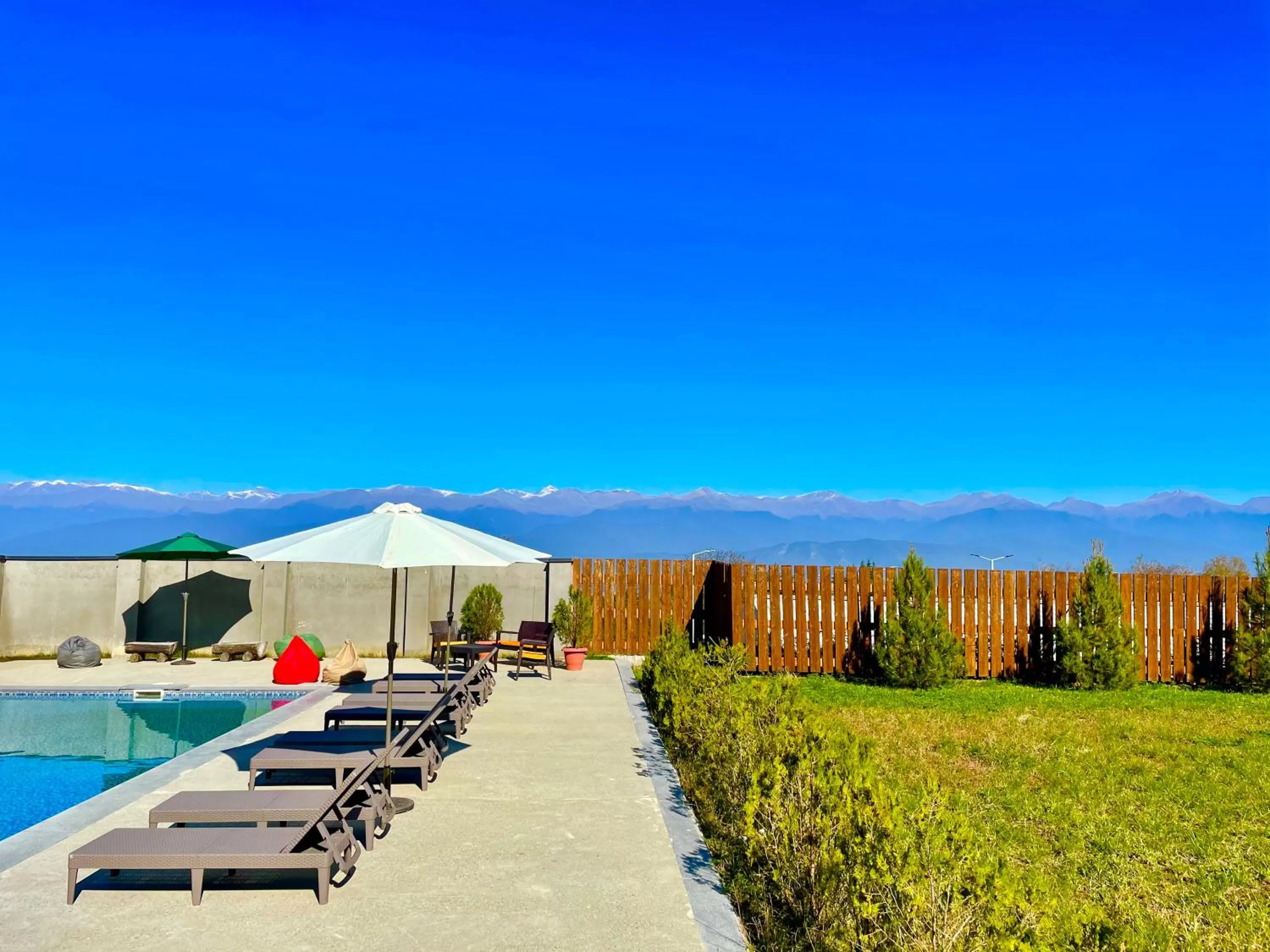 Mountain view, Swimming Pool in The Wine Hotel Telavi