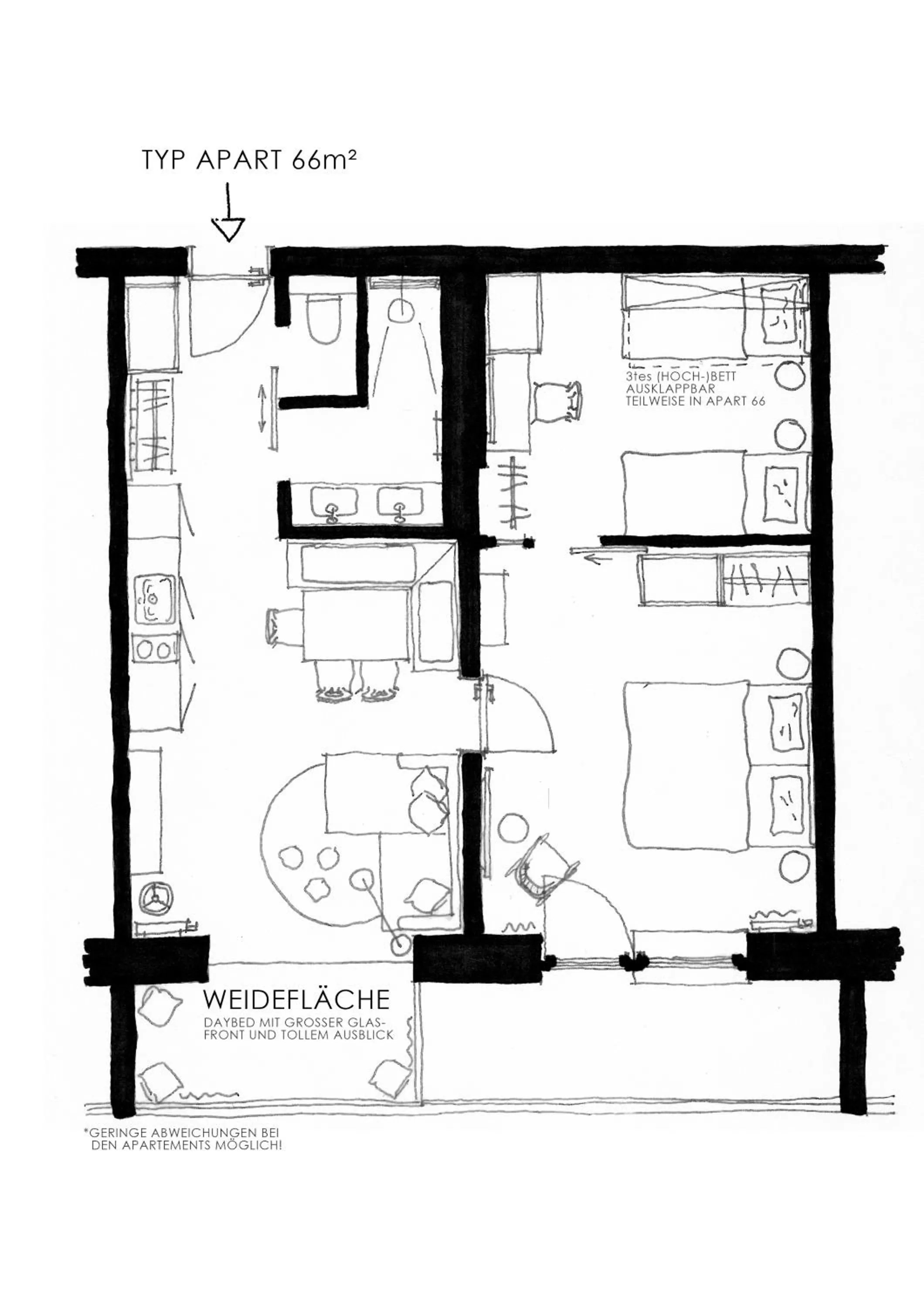 Floor Plan in Apart & Suiten Hotel WEIDEN