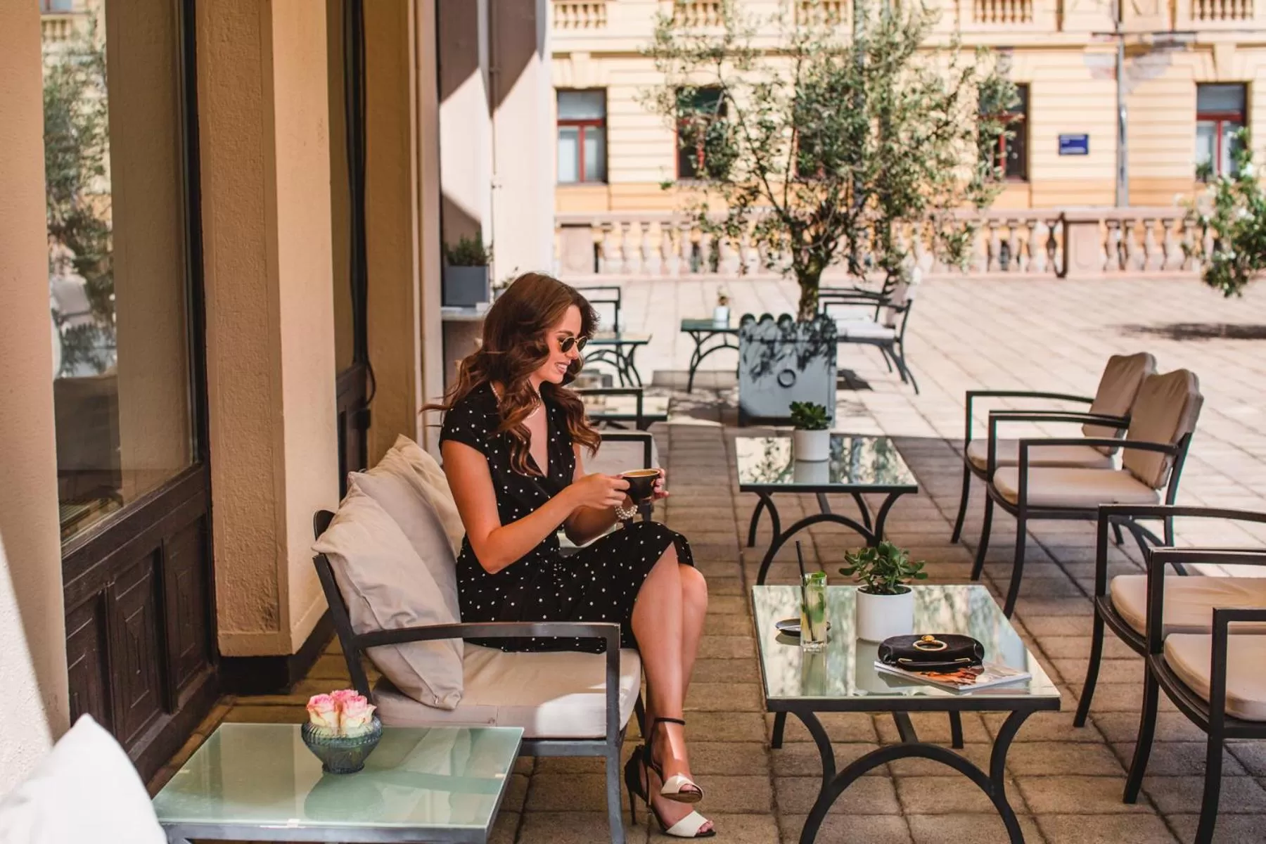 Balcony/Terrace in Esplanade Zagreb Hotel