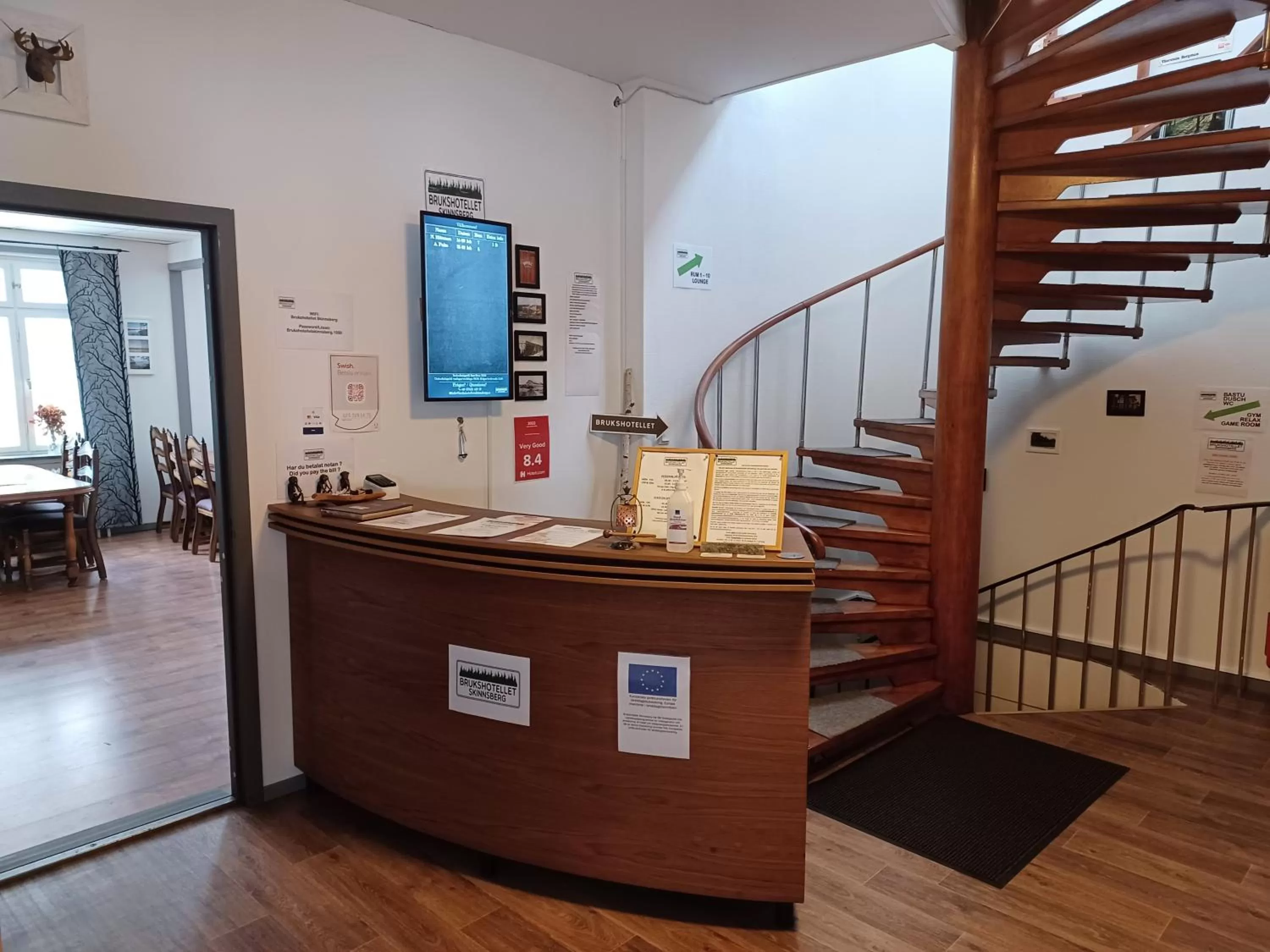 Lobby or reception in Brukshotellet Skinnsberg