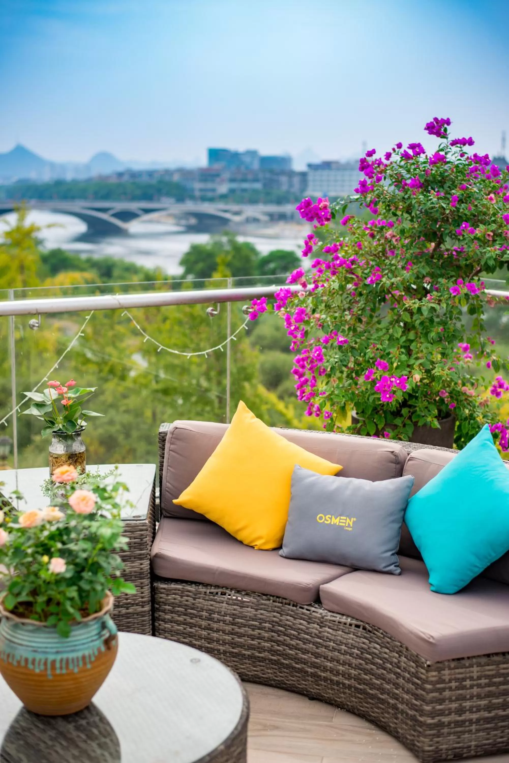 Balcony/Terrace in Li River Resort Villa Hotel