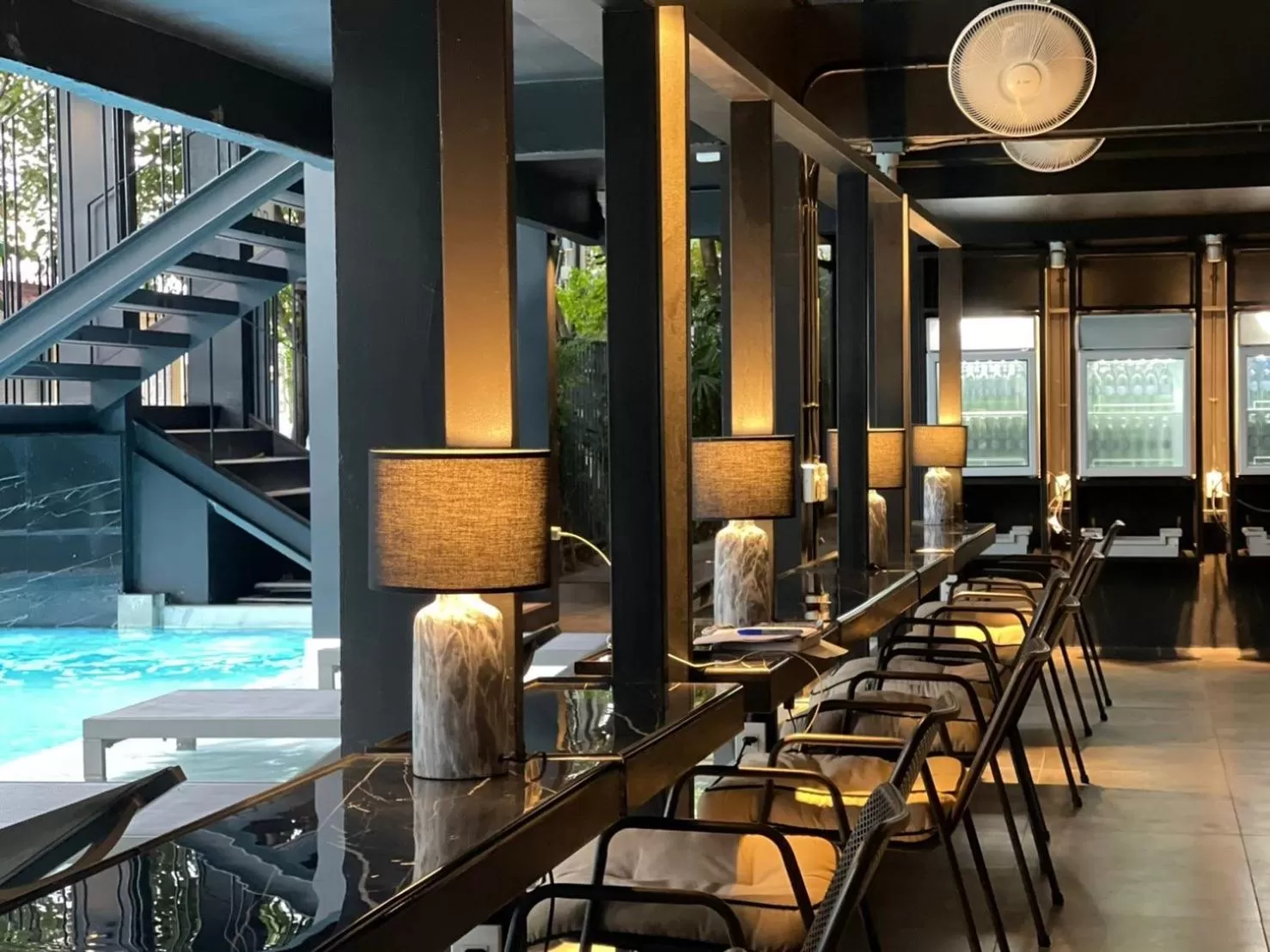 Seating area in POR Santitham