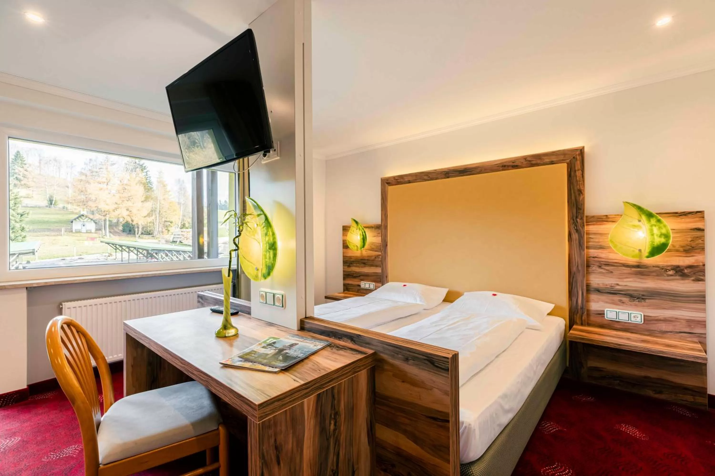 Bed in Landhotel GrünWies -Bonsai-Wellness Garni