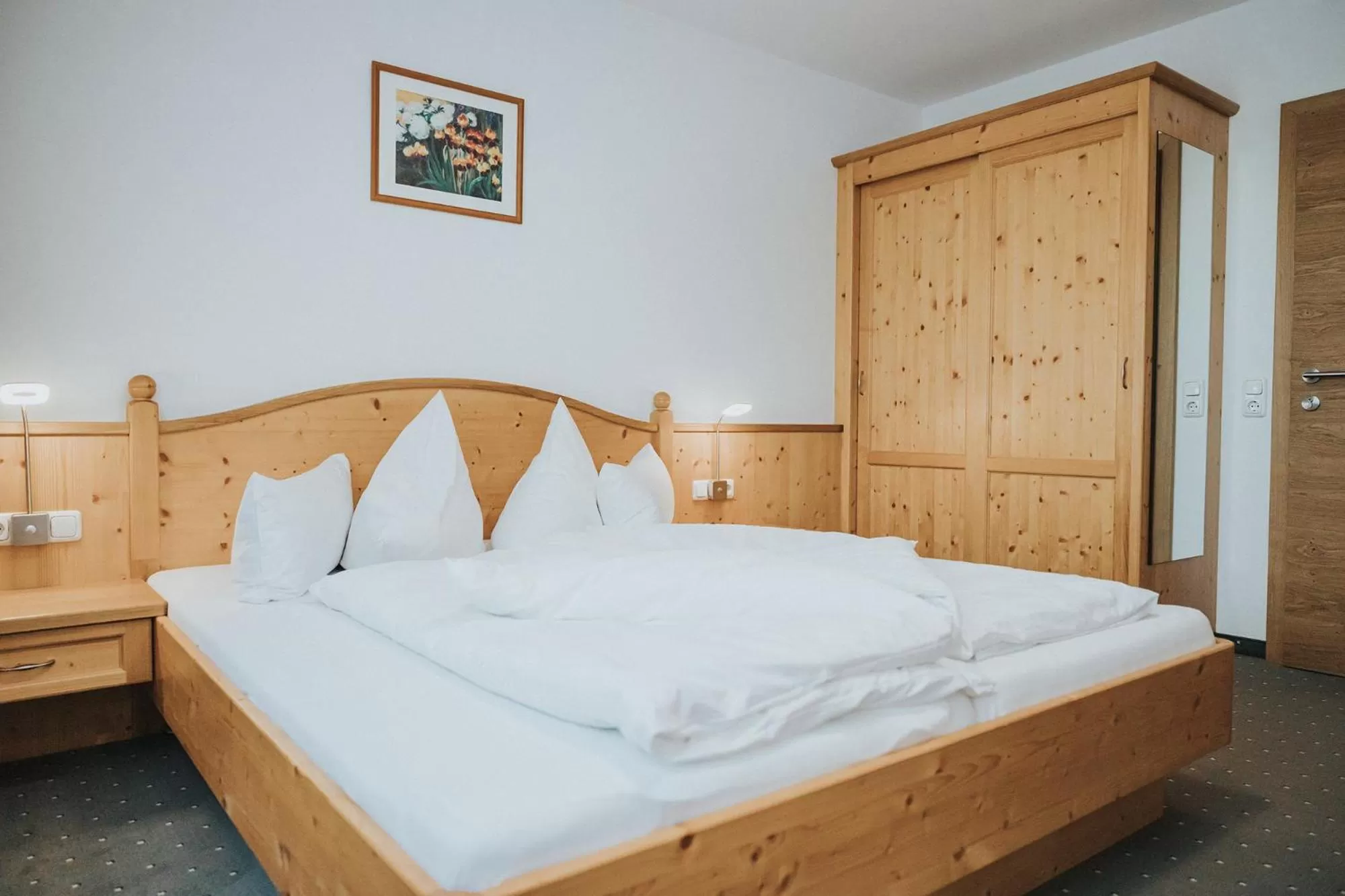 Bed in Hotel Silberfux