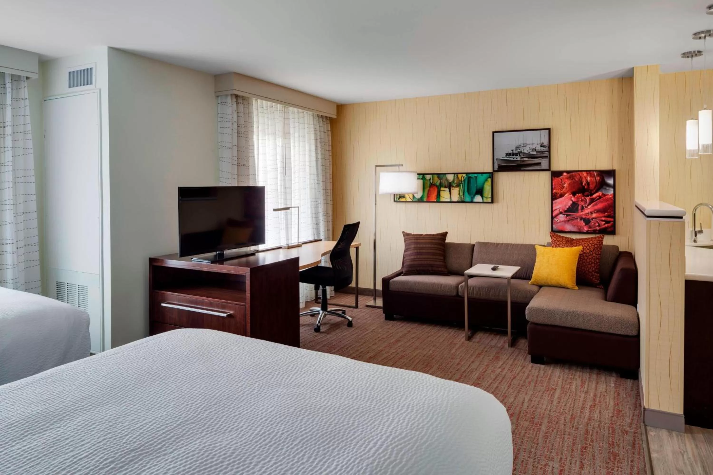 Bedroom, Bed in Residence Inn by Marriott Bath Brunswick Area