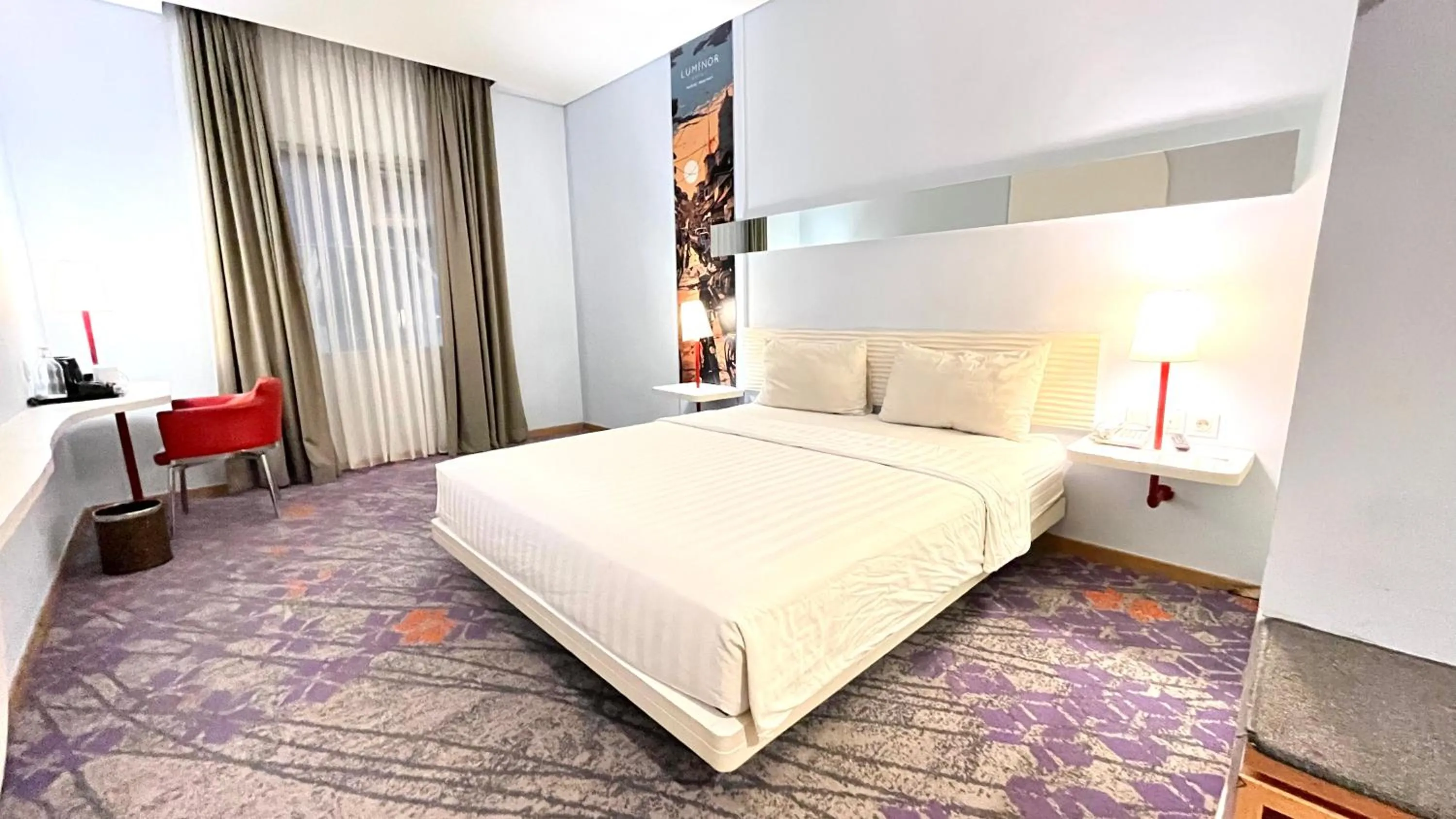 Bedroom, Bed in Luminor Hotel Metro Indah Bandung - Free Breakfast - Free Exclusive Gym - Free Aesthetic Afternoon Tea or Coffee