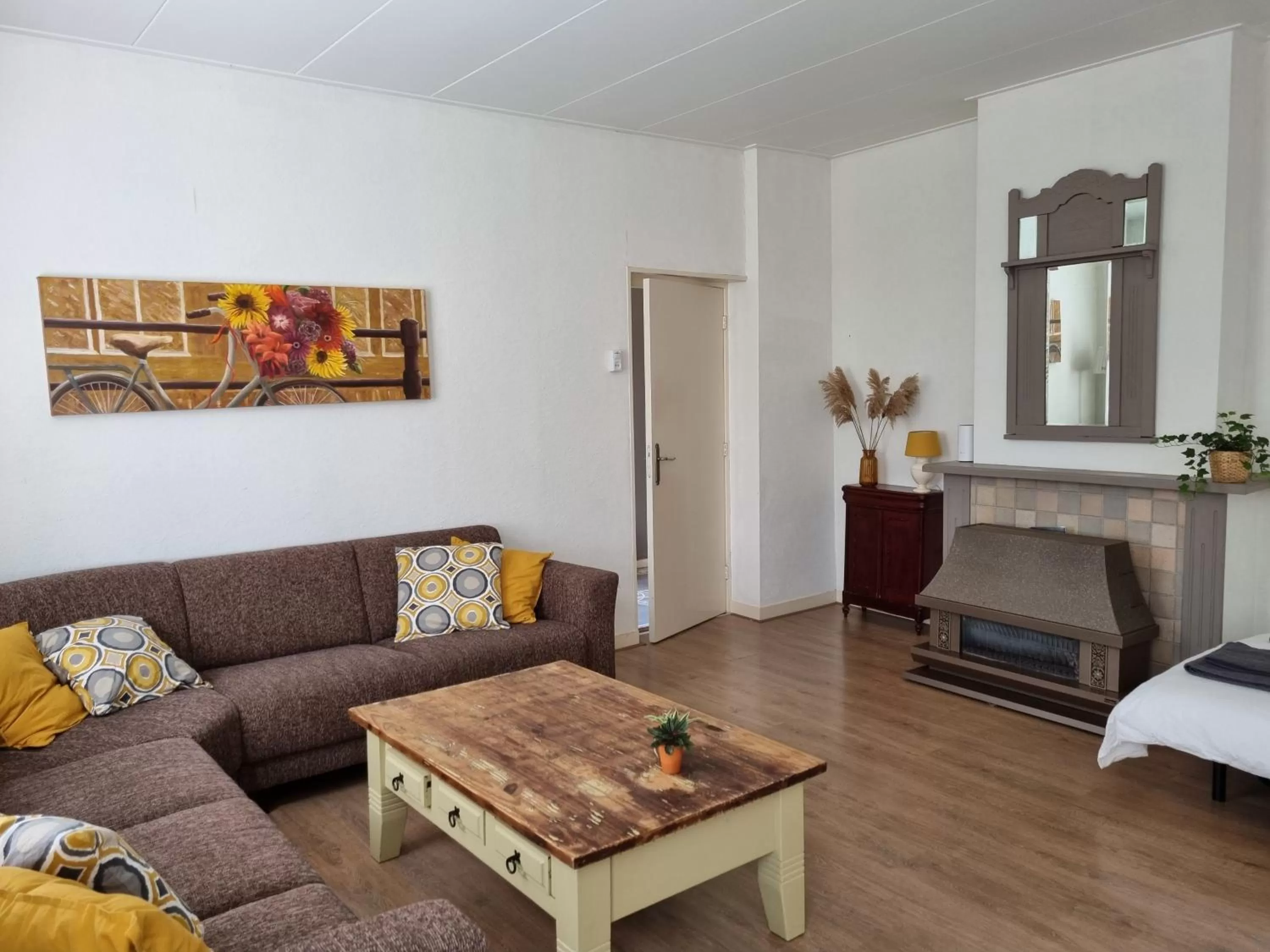 Seating Area in Het Voorhuis boerderij Hoeve Vrede Best