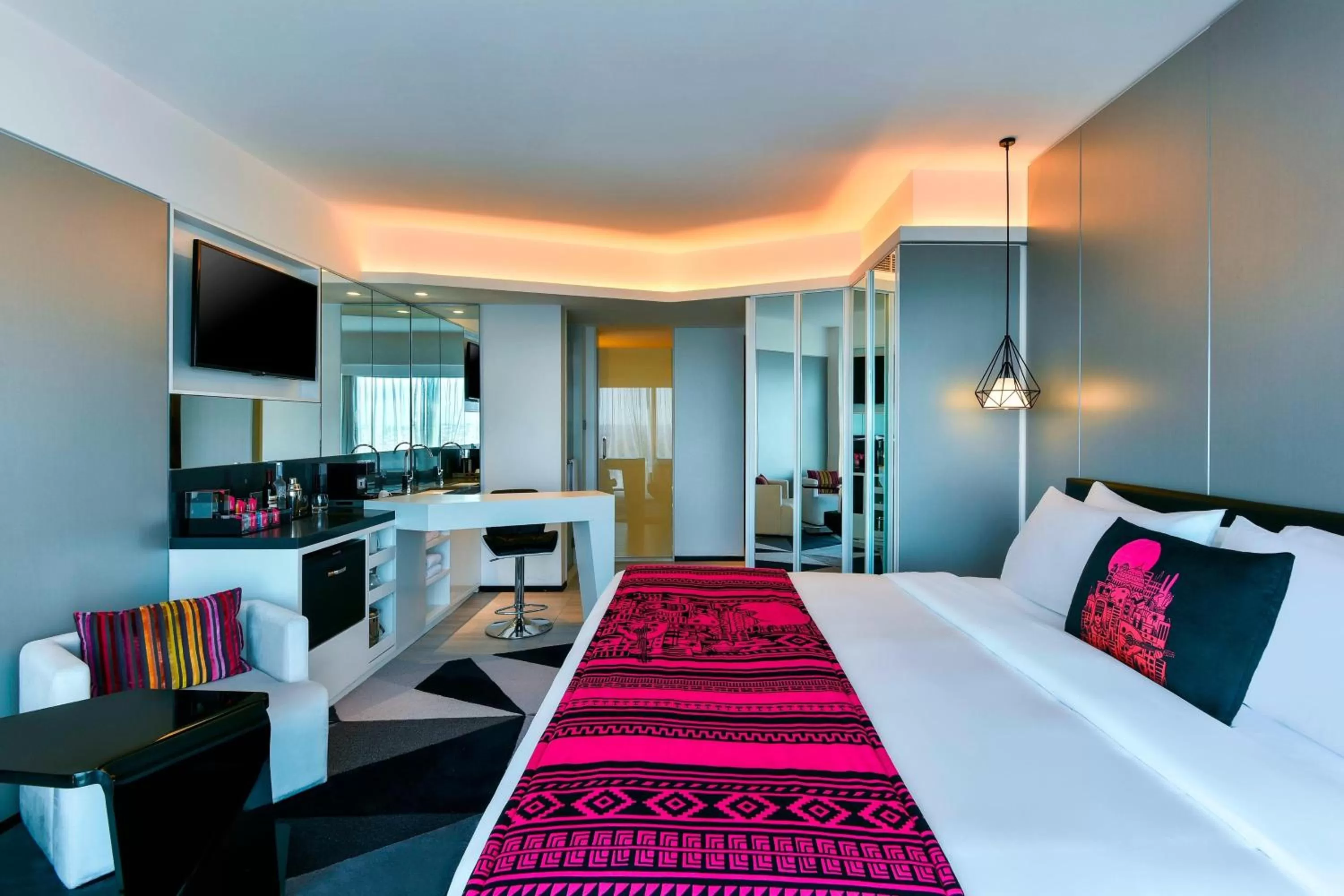 Photo of the whole room, Bed in W Amman Hotel