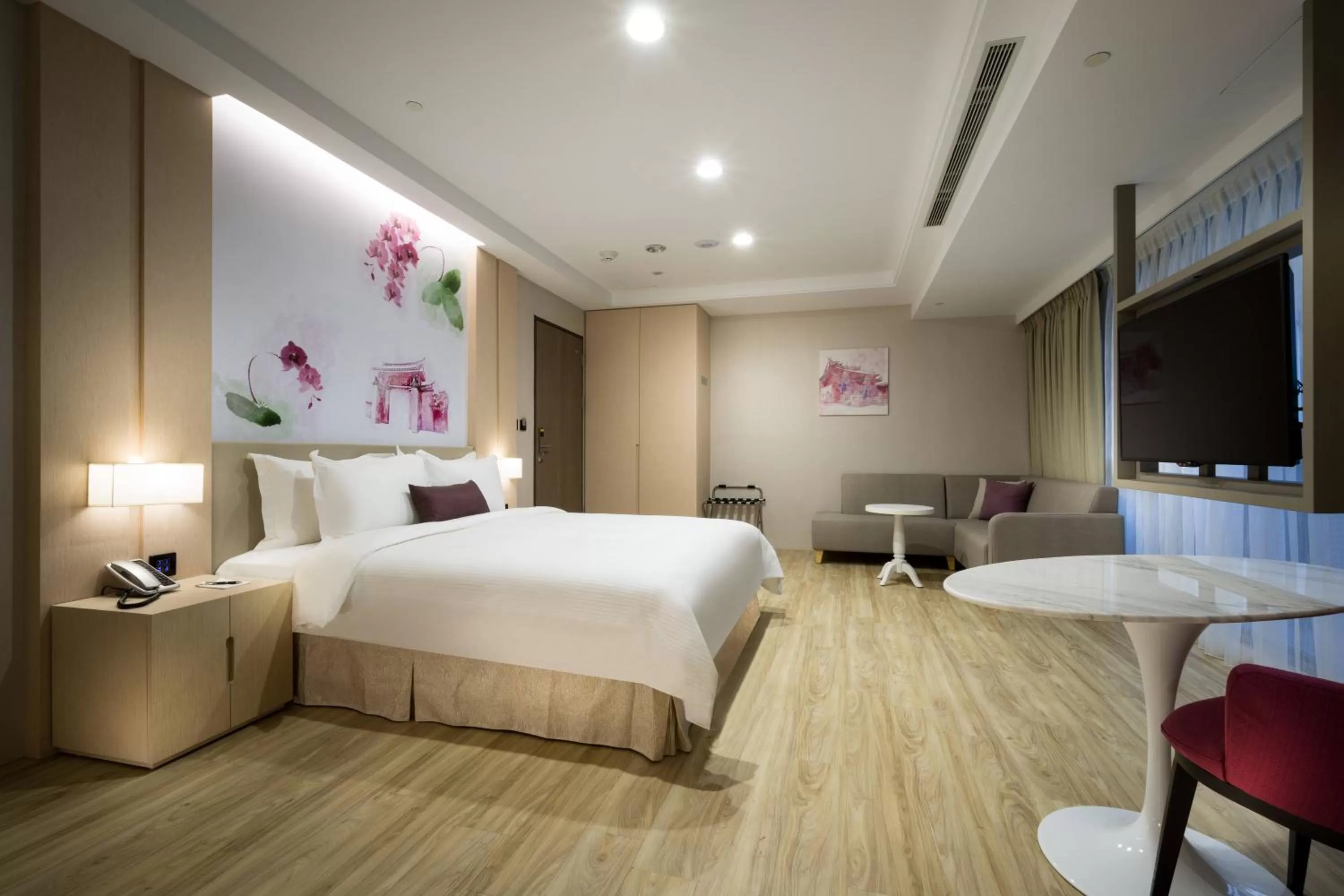 Bed in 台南星鑽國際商旅 Hua Hotel
