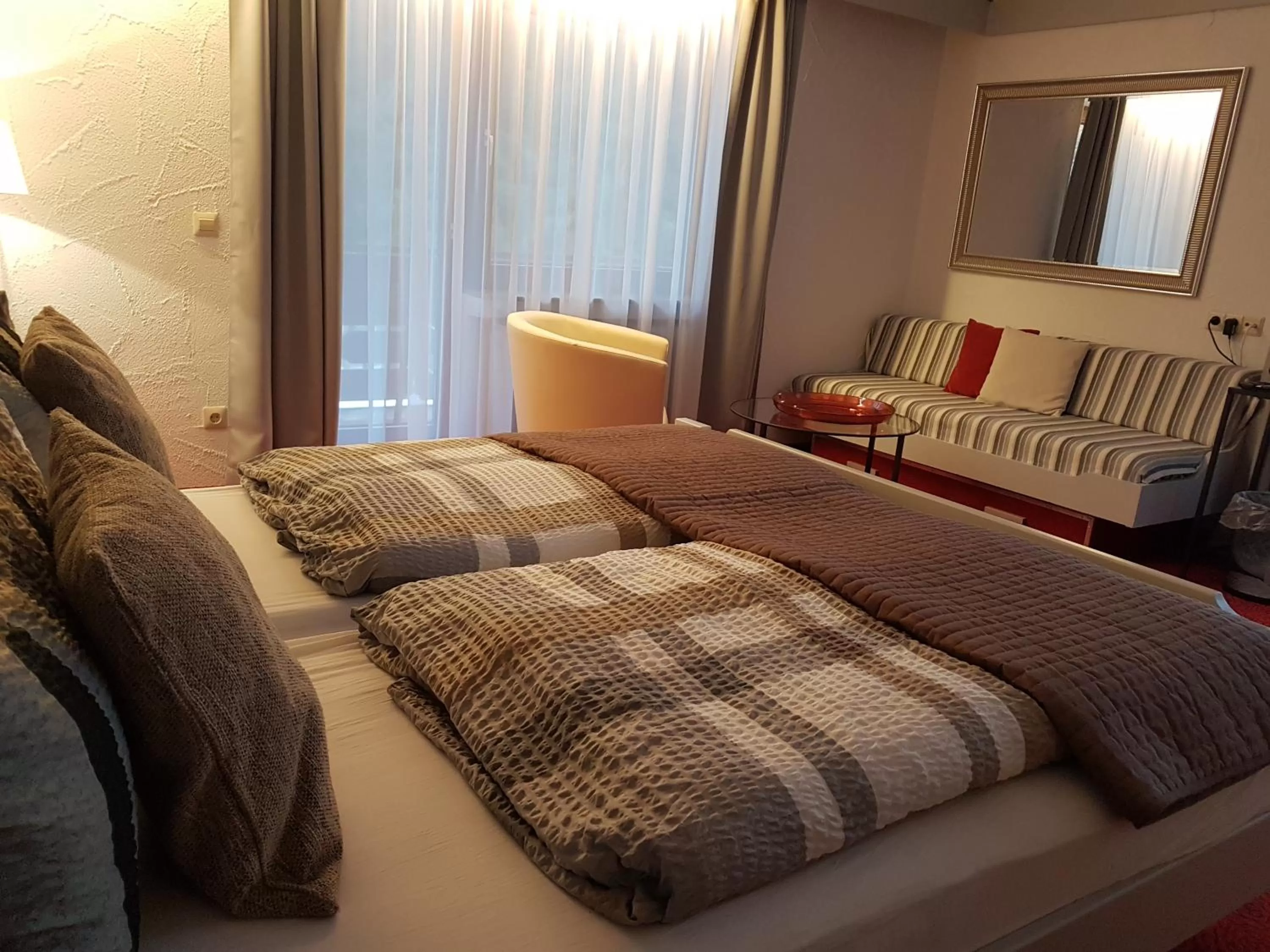 Balcony/Terrace, Bed in Hotel Restaurant Kniebishöhe