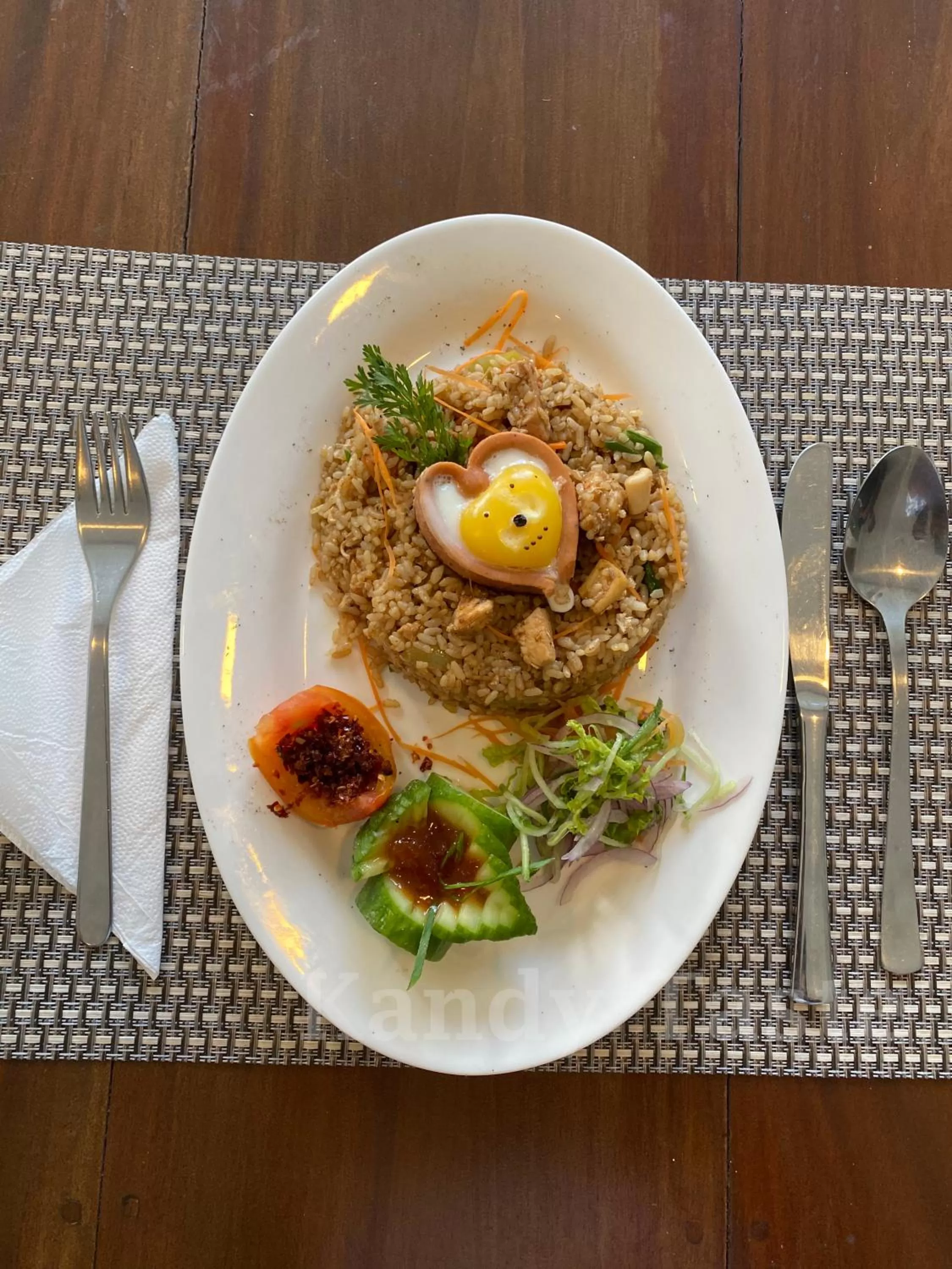 Food in Kandy Rivers Edge Nature Resort