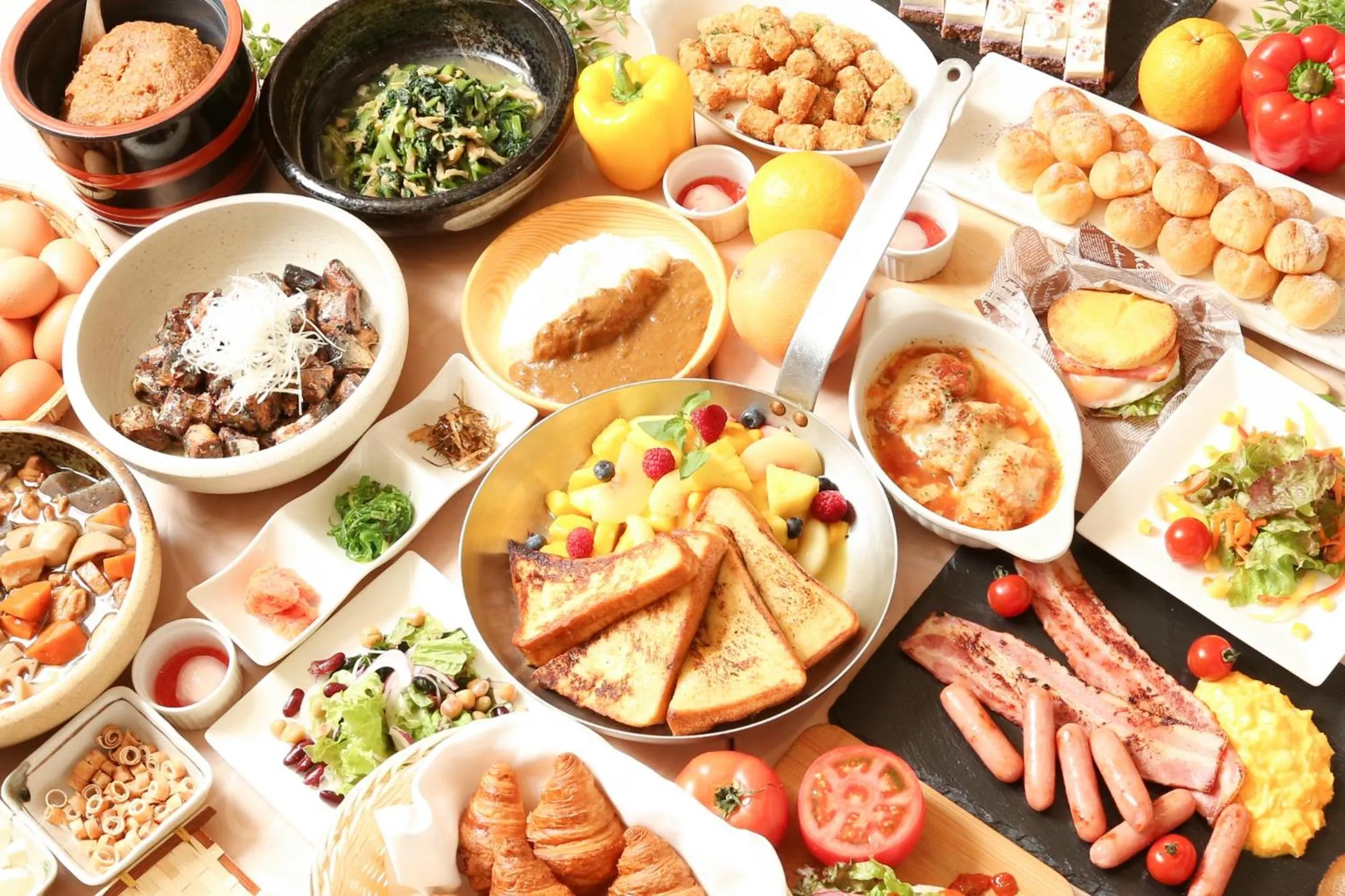 Buffet breakfast in Hotel Emisia Tokyo Tachikawa