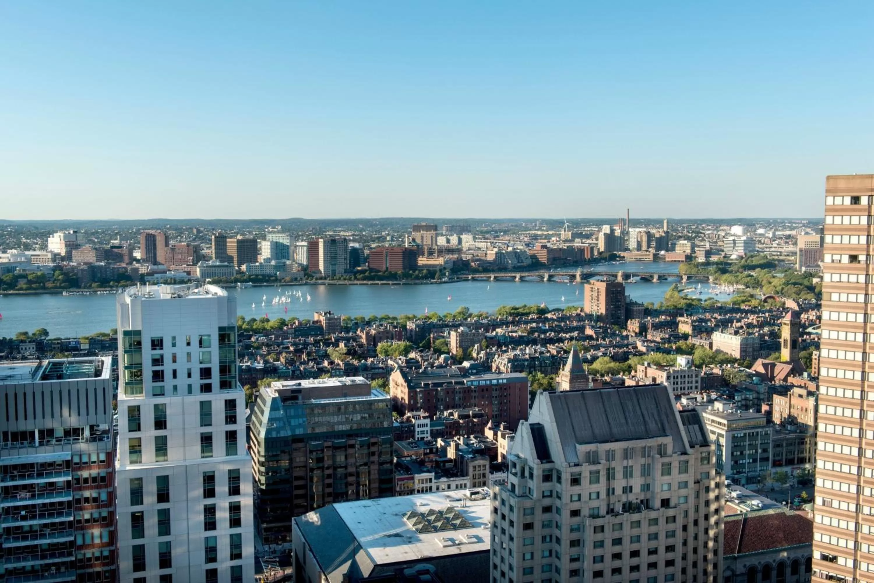 Double Room with Two Double Beds, River View and Roll-in Shower - Mobility and Hearing Accessible in Boston Marriott Copley Place
