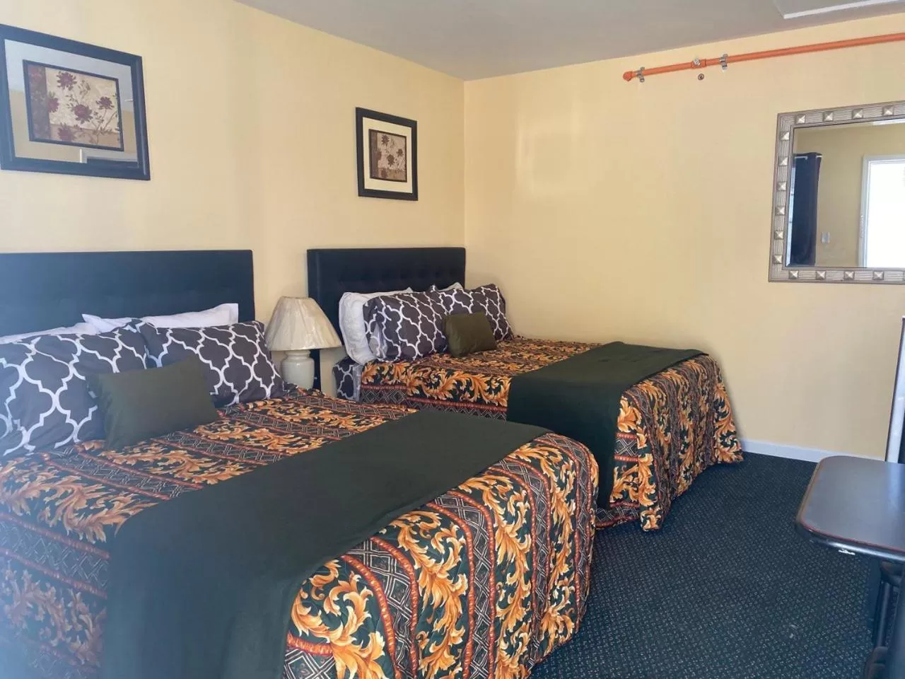 Bed in Western Motel