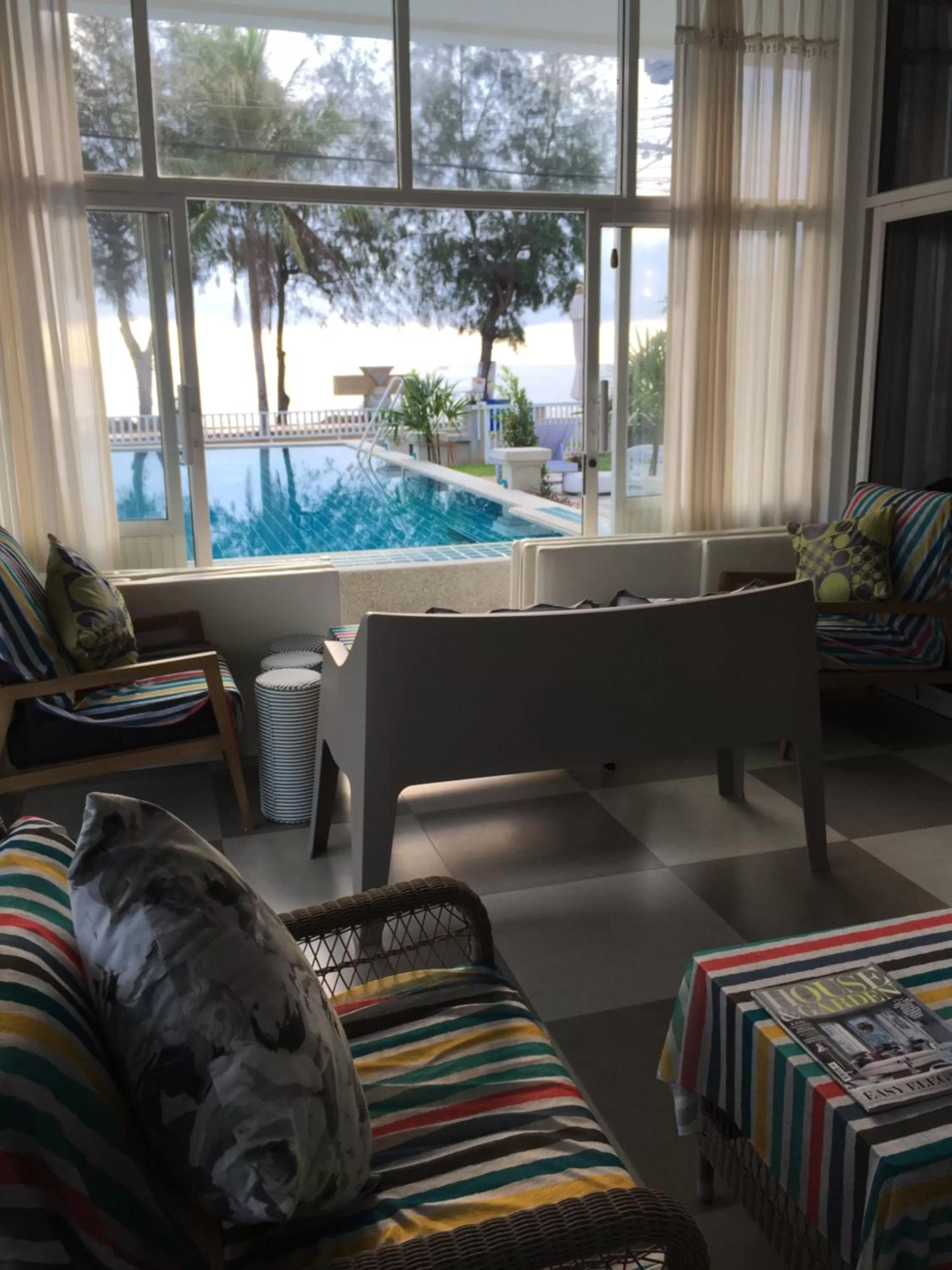 Property building, Seating Area in BC Summer Beach