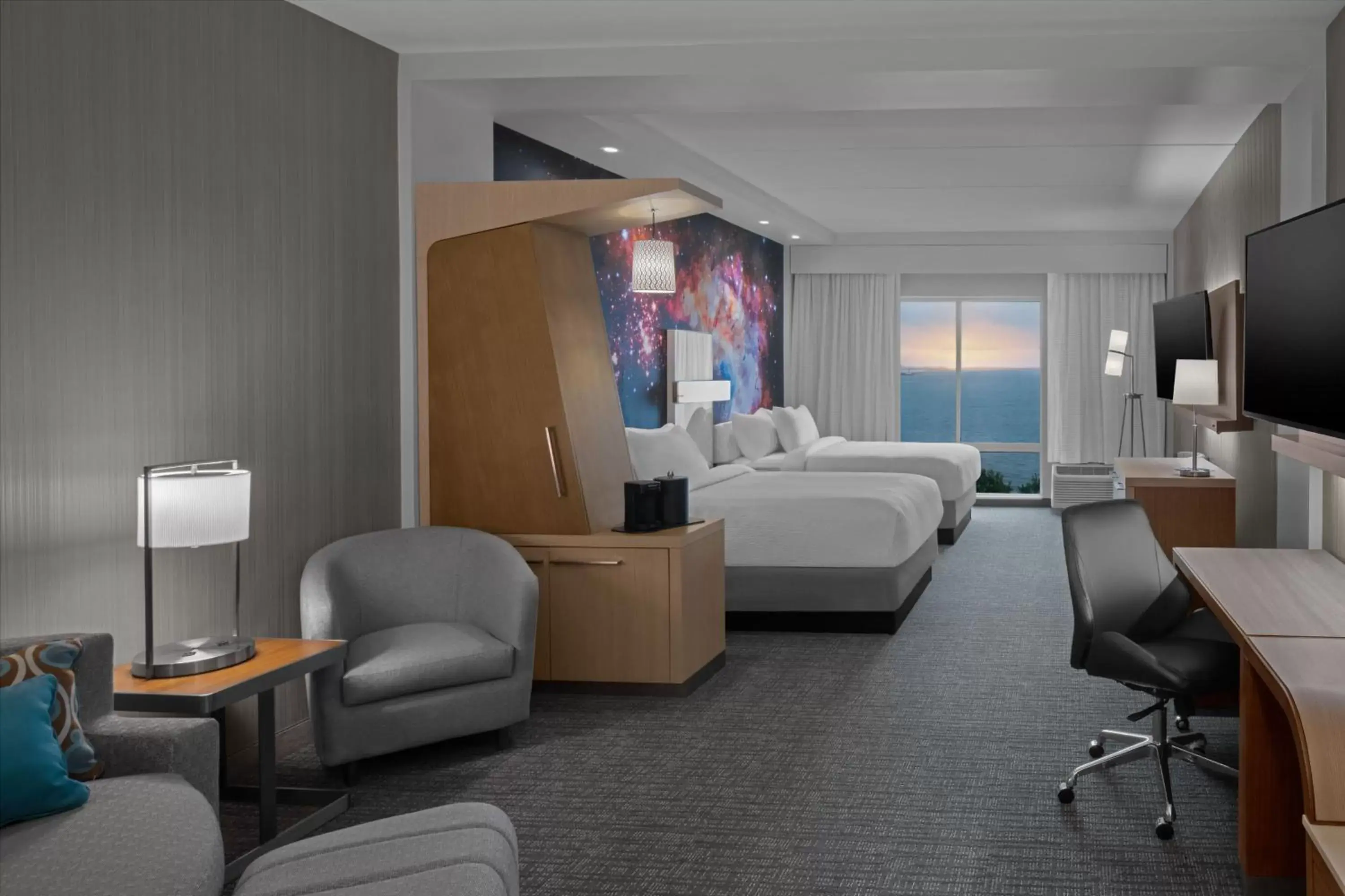 Studio with Two Queen Beds and Water View in Courtyard By Marriott Titusville Kennedy Space Center Studio with Two Queen Beds and Water View in Courtyard By Marriott Titusville Kennedy Space Center