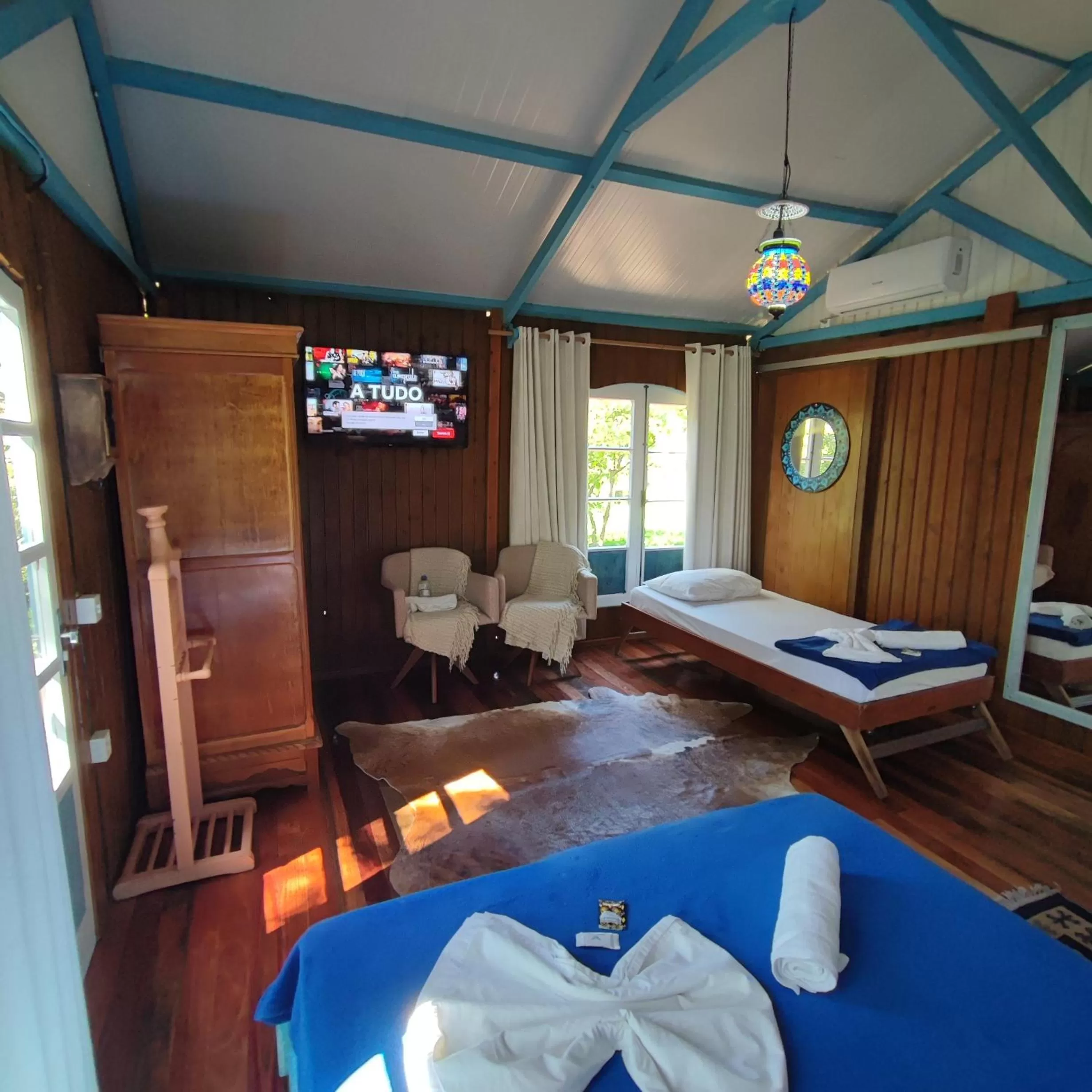 Bed in Hotel Chácara das Flores