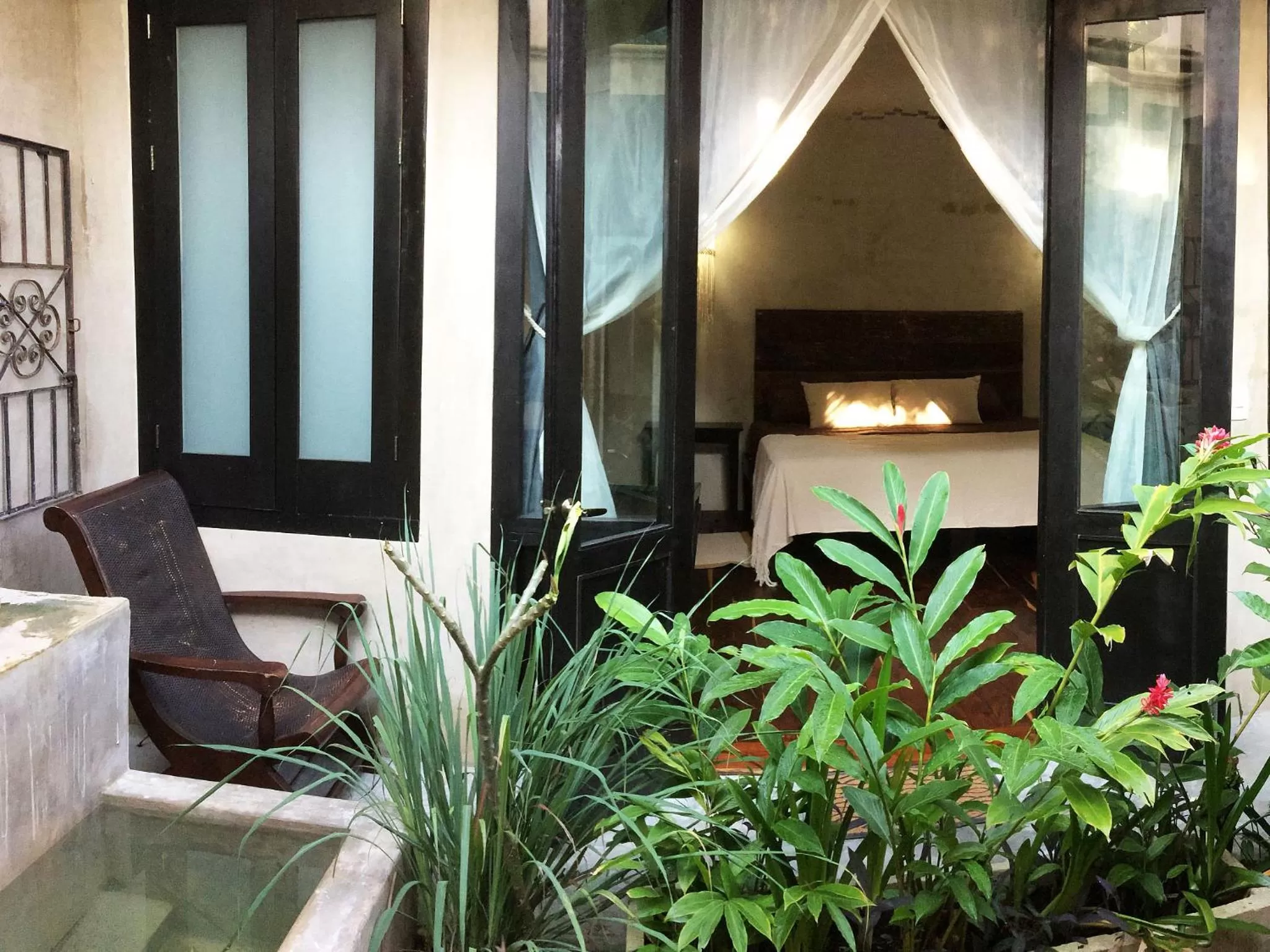 Garden view in La Flor Casa Boutique