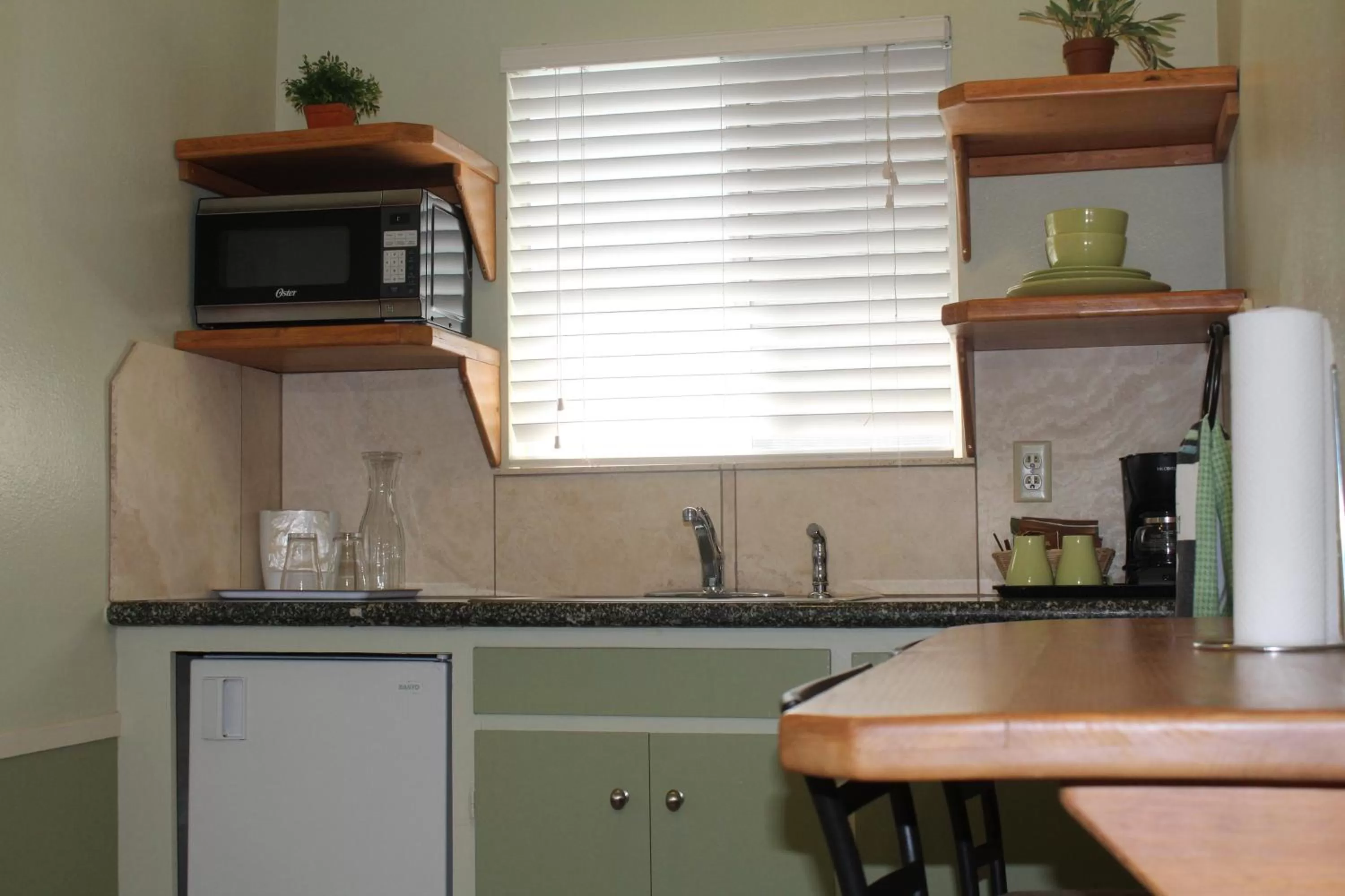 Kitchen or kitchenette in Trees Motel