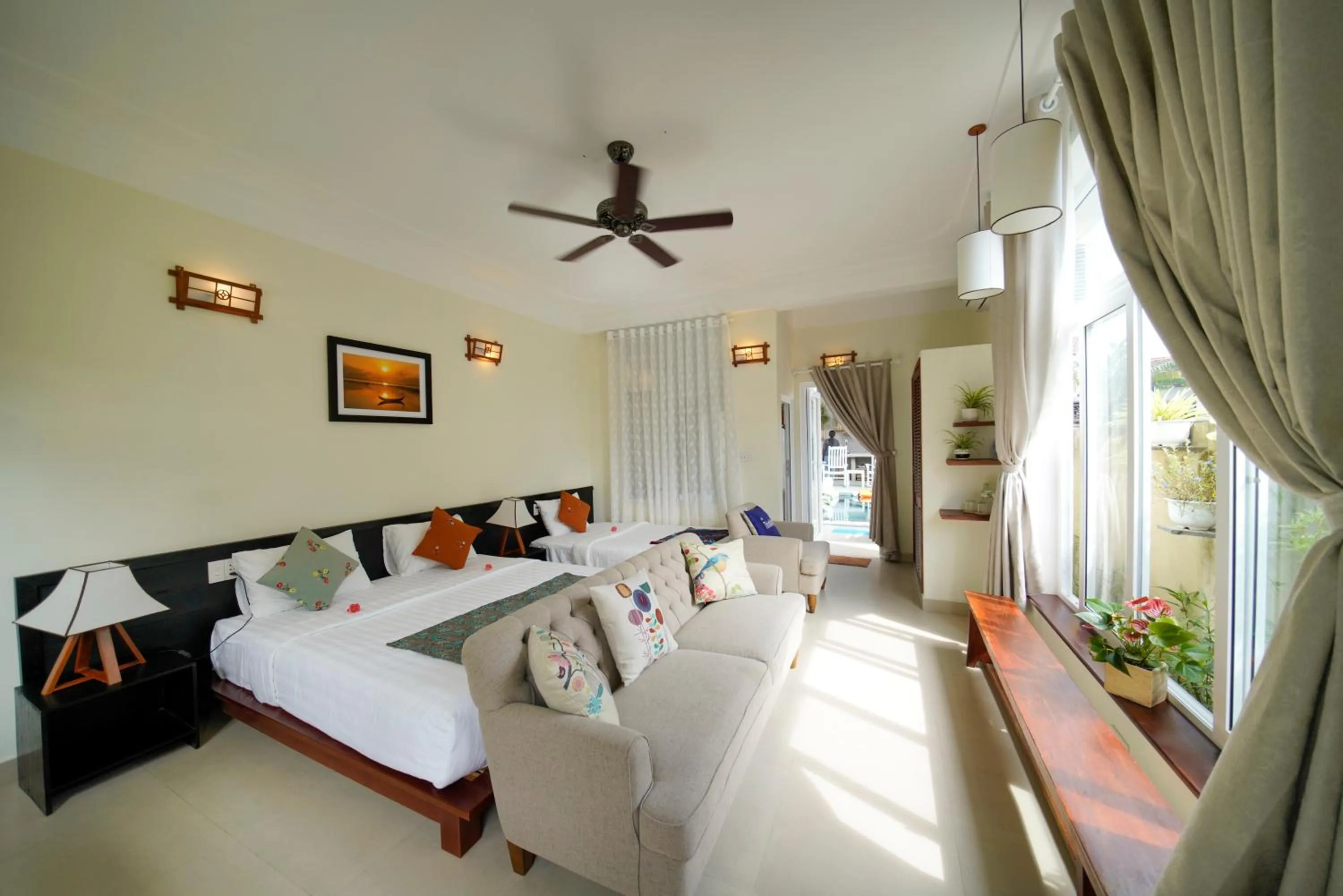 Bedroom, Bed in HA Devan Hoian Pool Villa