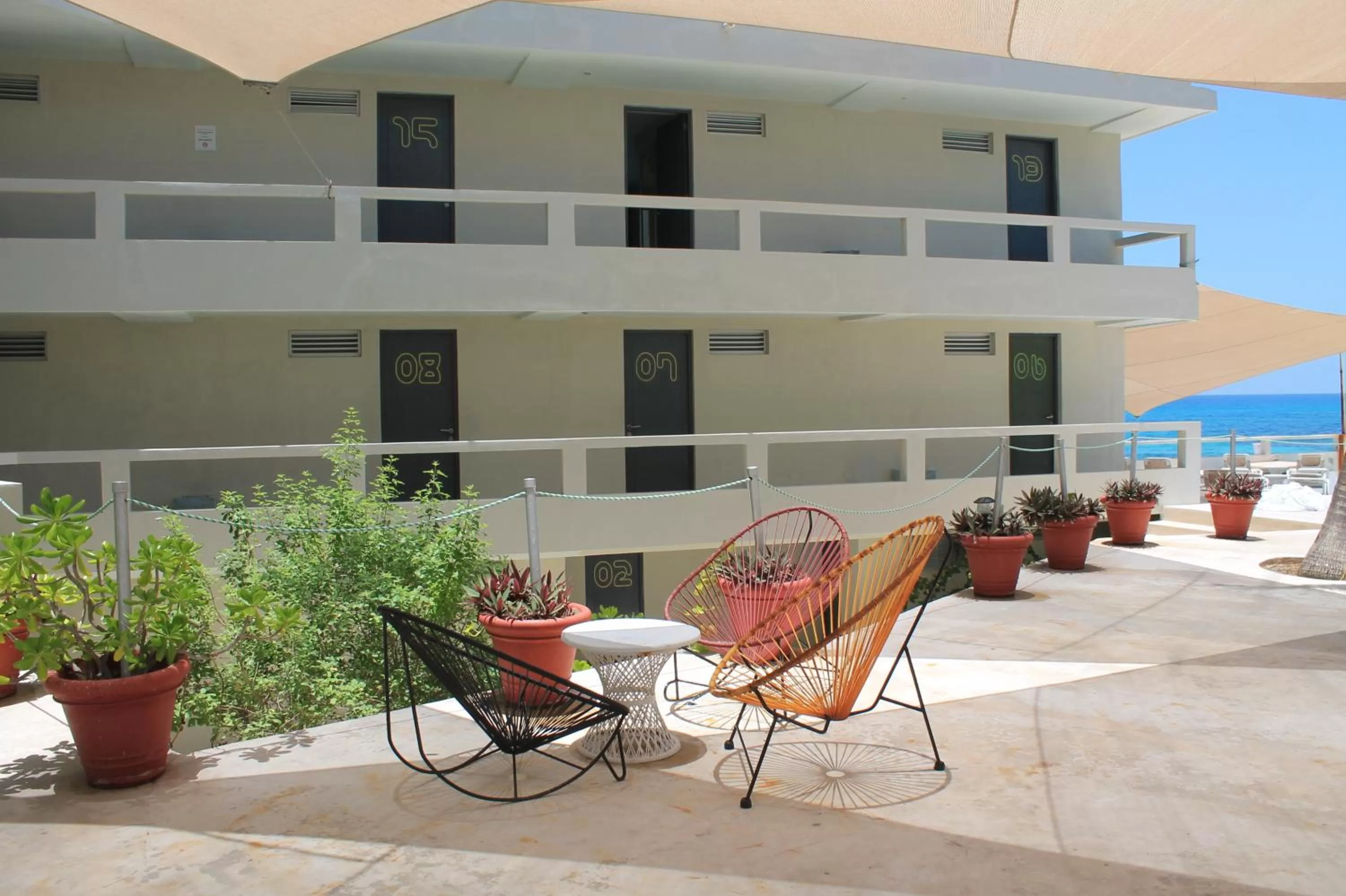 Balcony/Terrace in Rocamar Hotel Isla Mujeres