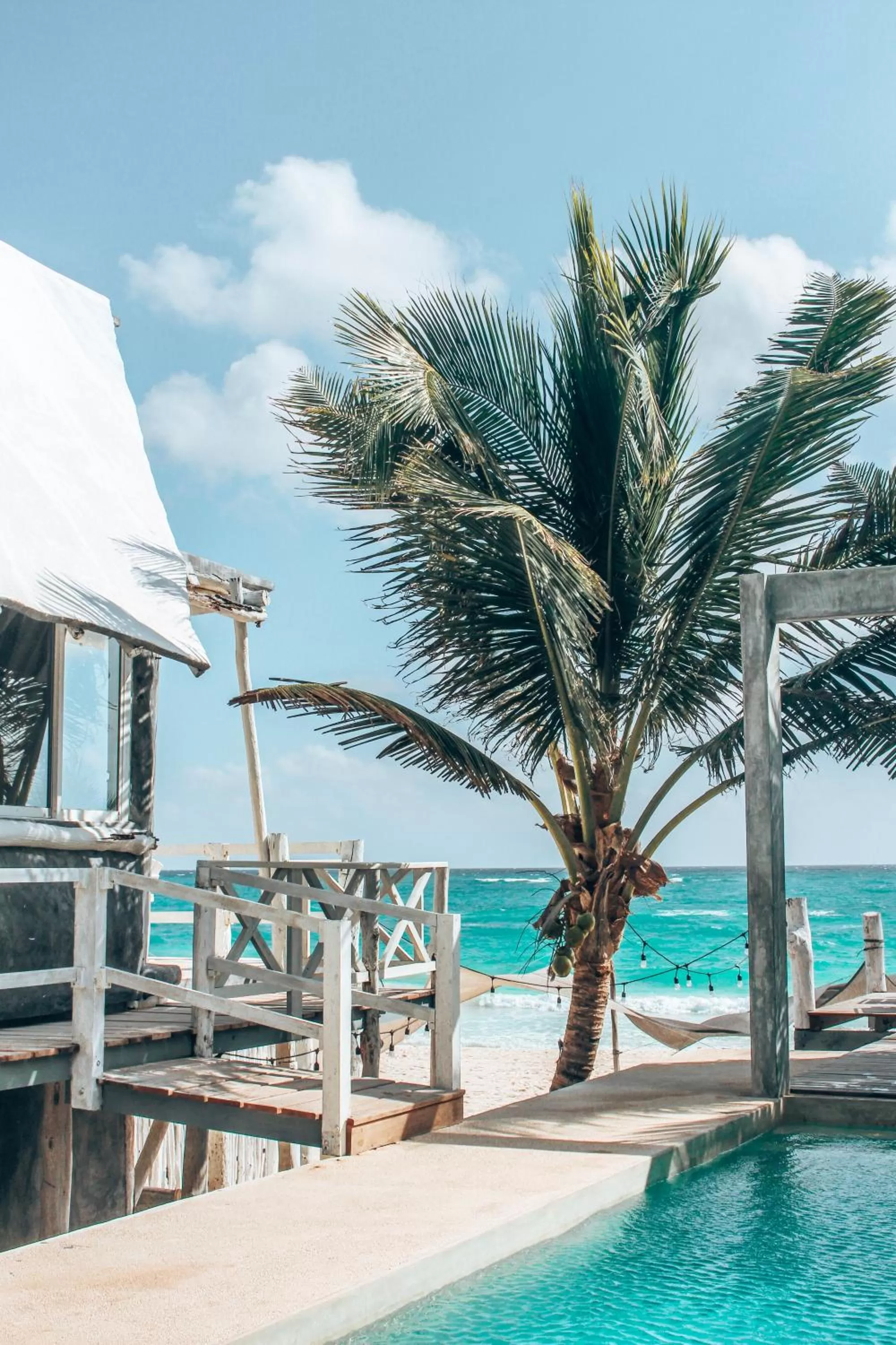 Sea view, Swimming Pool in Posada Lamar Tulum Beach Front and Pool