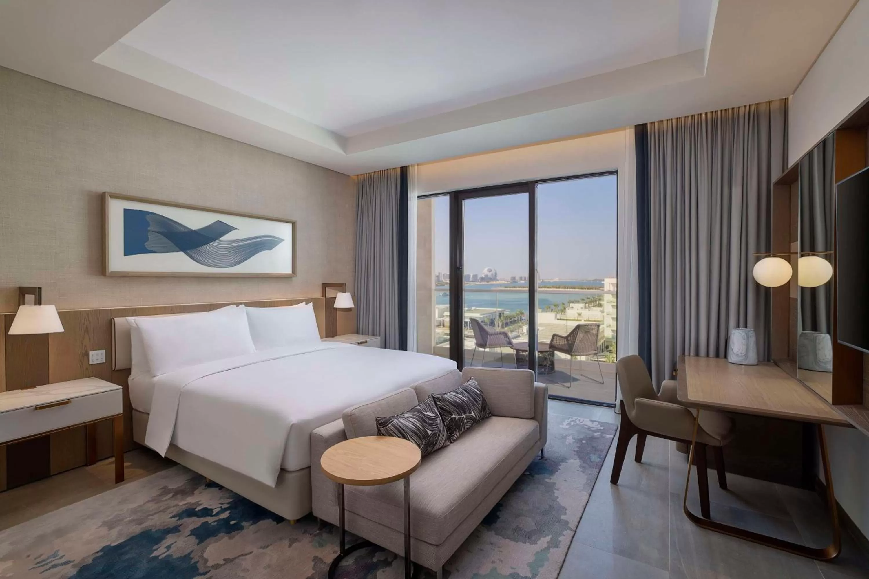 Living room, Bed in Hilton Abu Dhabi Yas Island