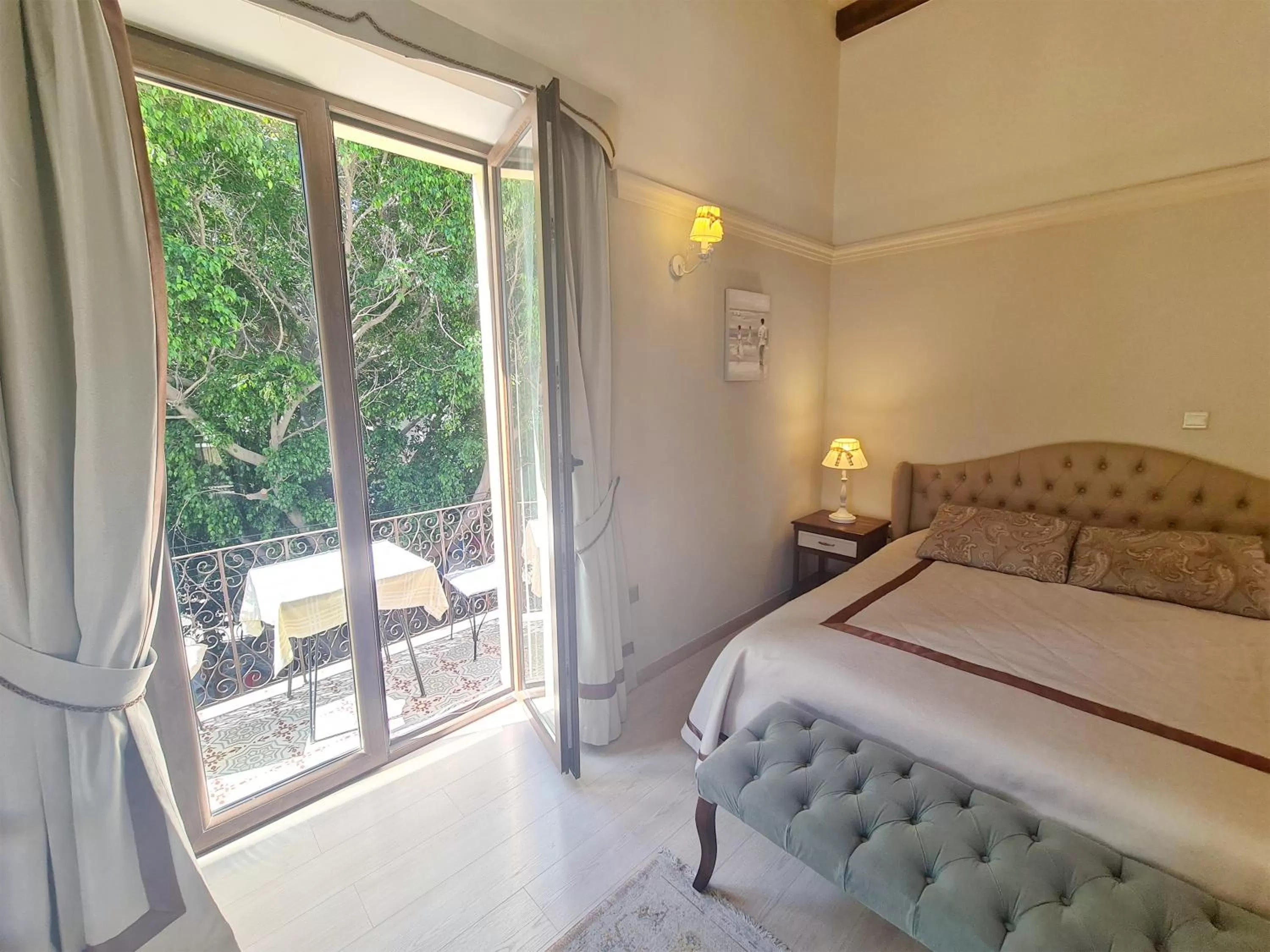 Balcony/Terrace, Bed in SOFIA BOUTIQUE HOTEL