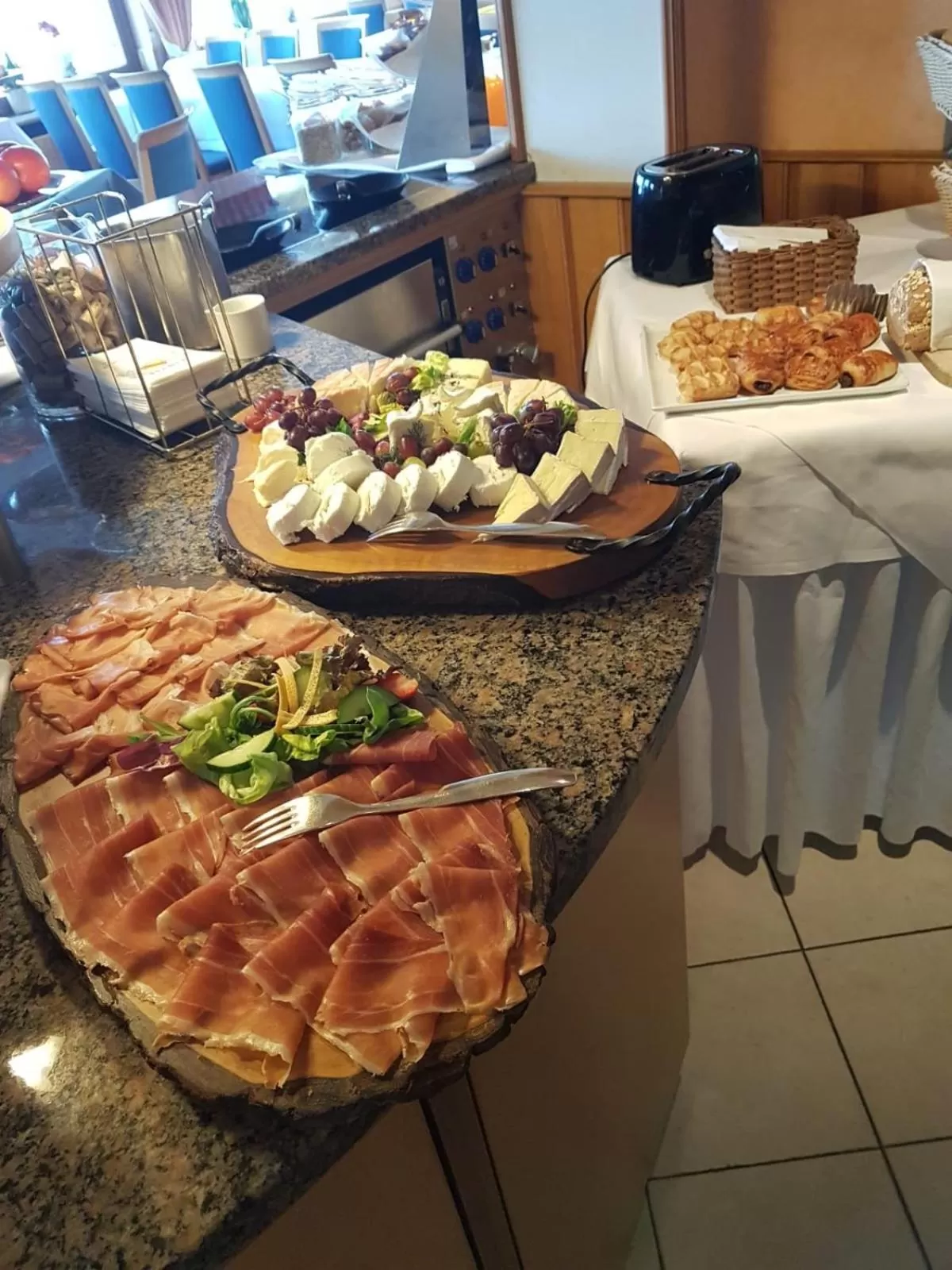 Breakfast, Food in Hotel Restaurant Jaegersteig