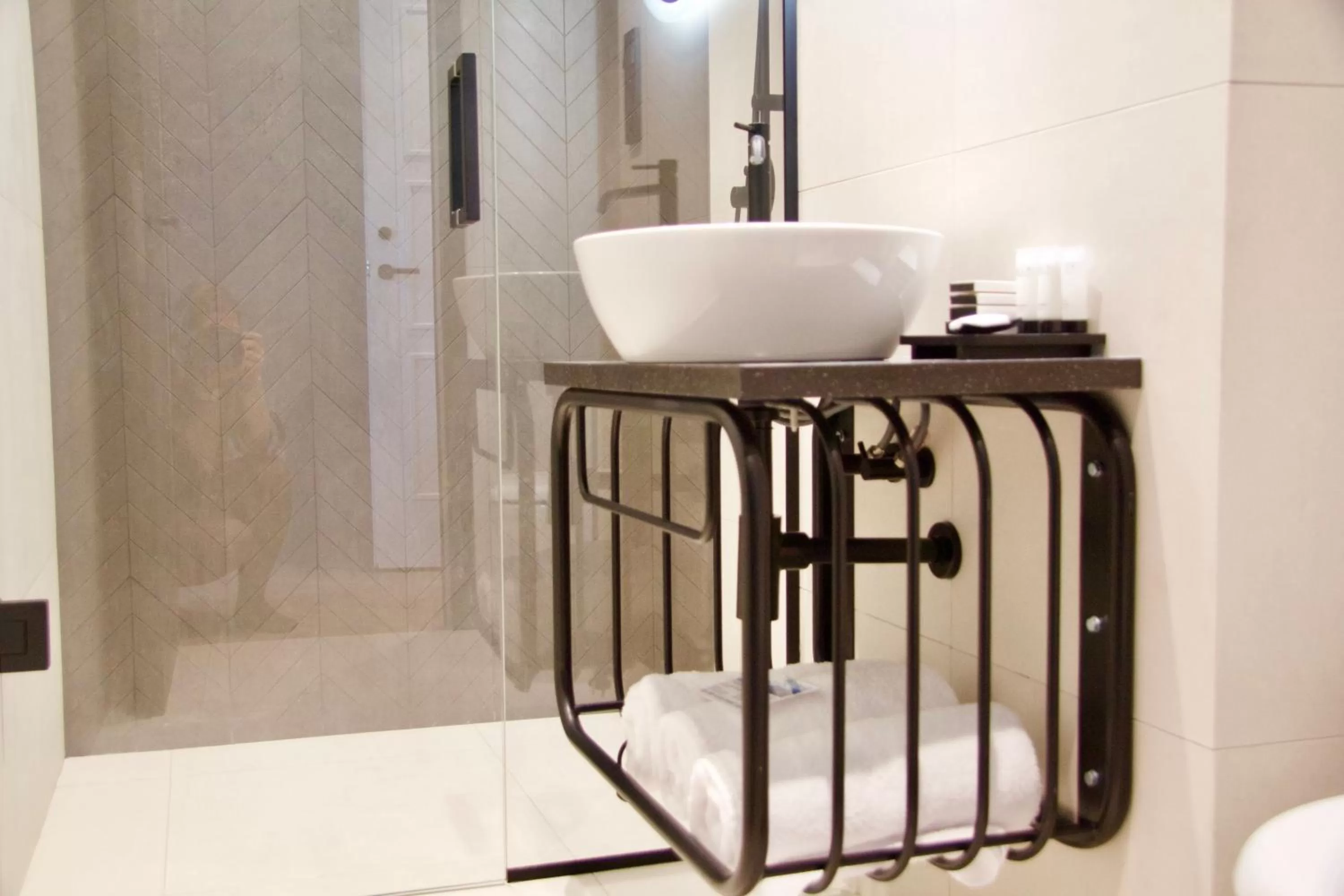 Shower in Chevron Hotel