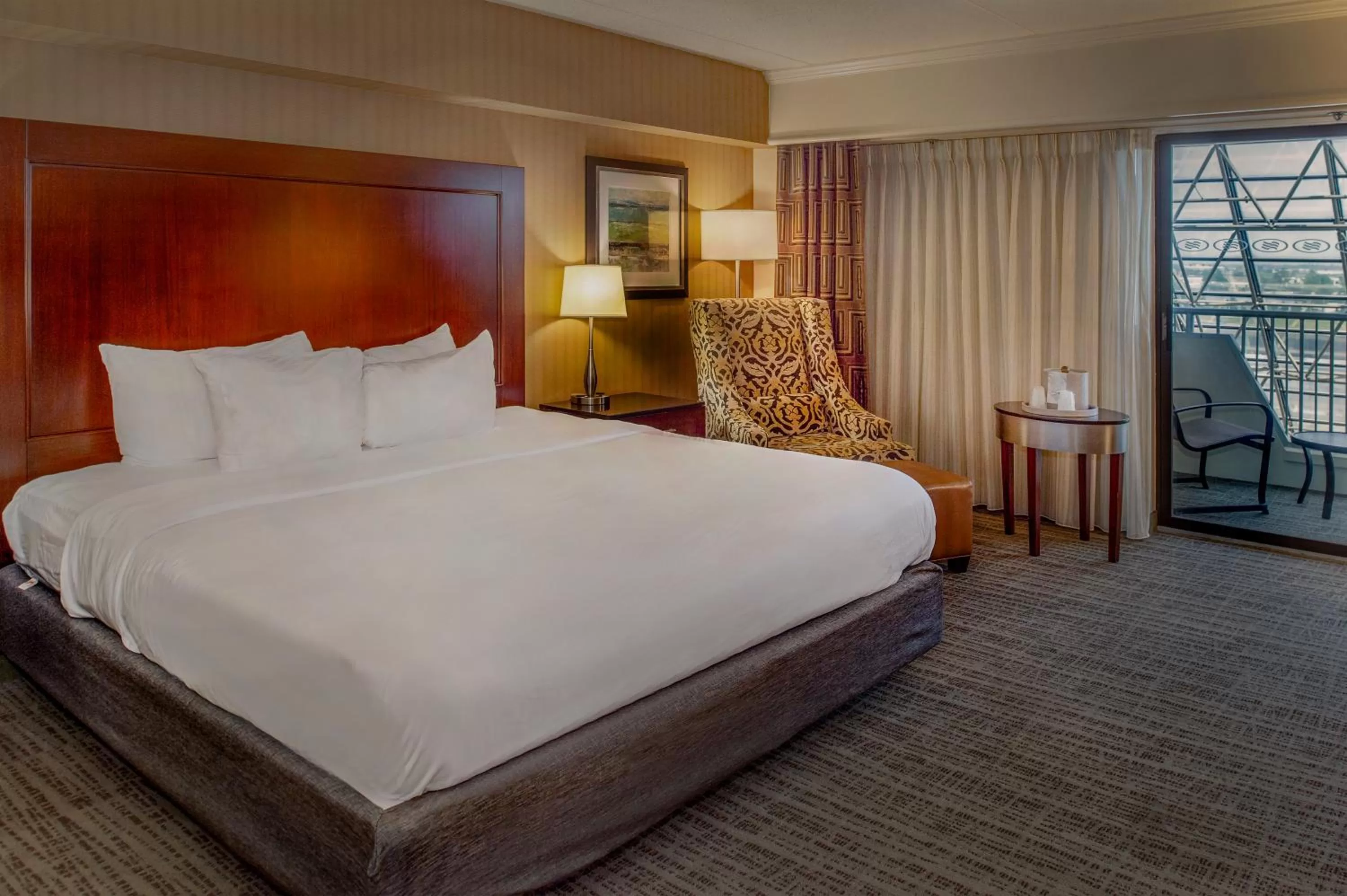 Bed in Crowne Plaza Hotel St. Louis Airport by IHG