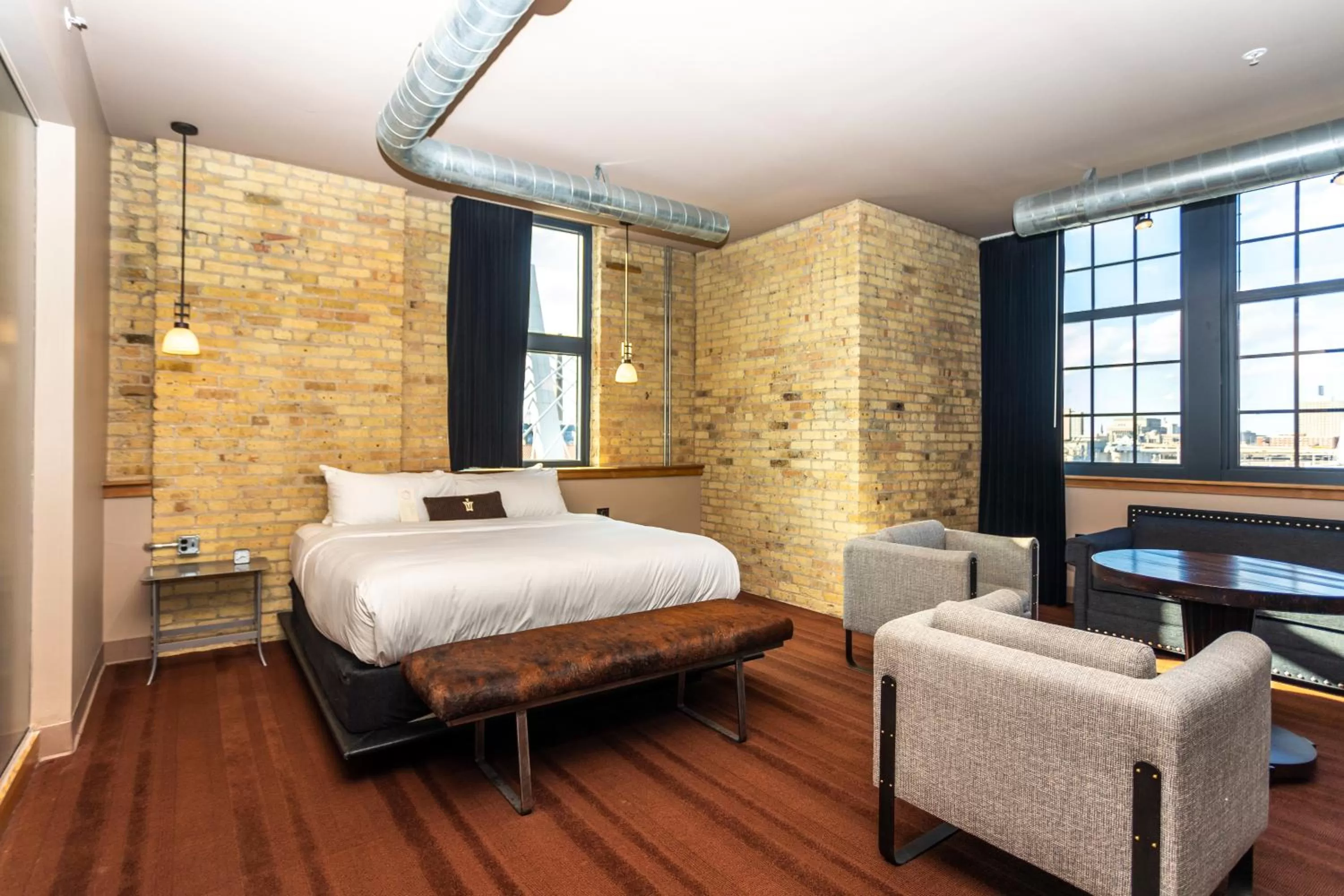 Bed in The Iron Horse Hotel