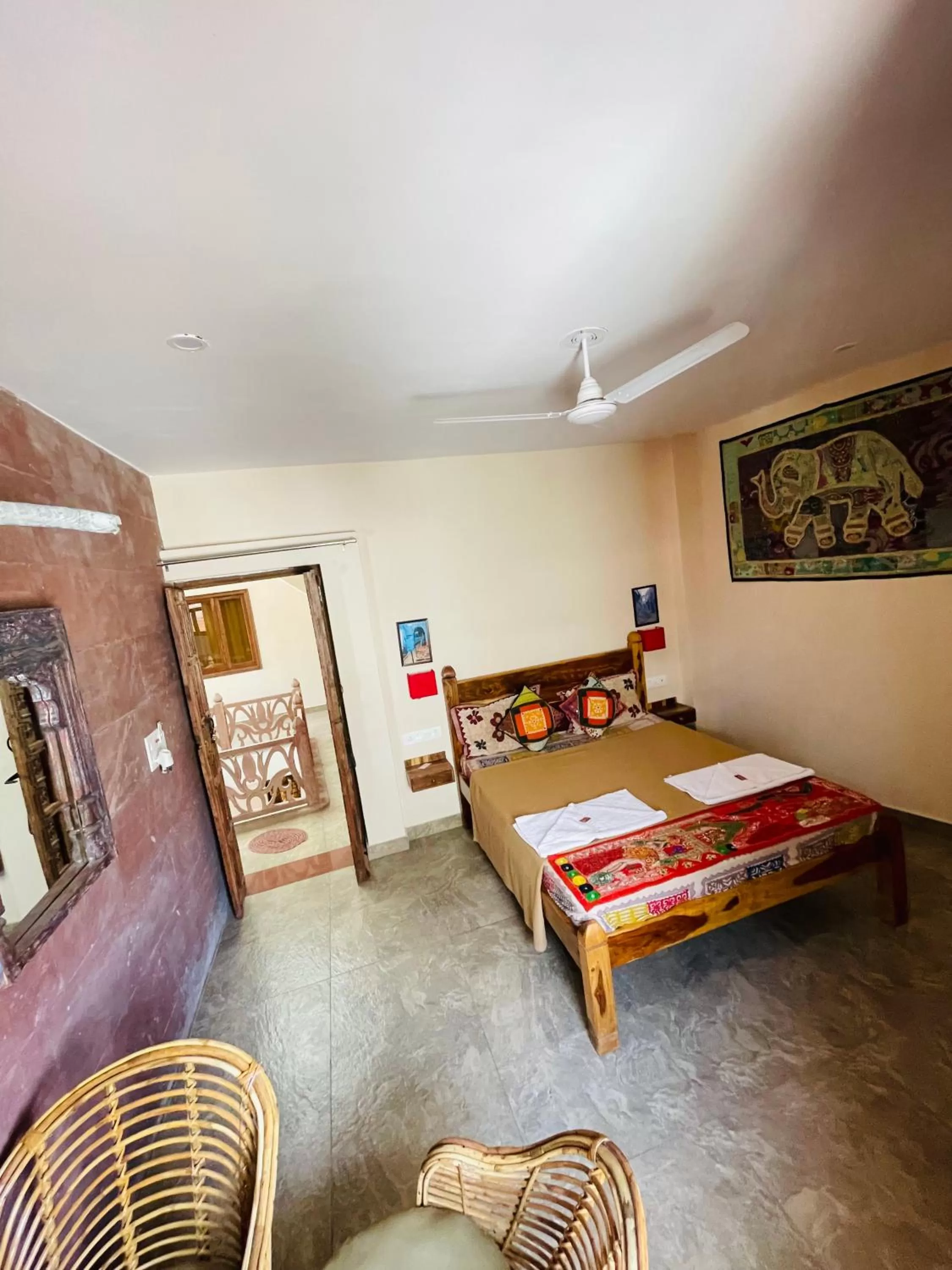 Photo of the whole room, Bed in Corsican Haveli