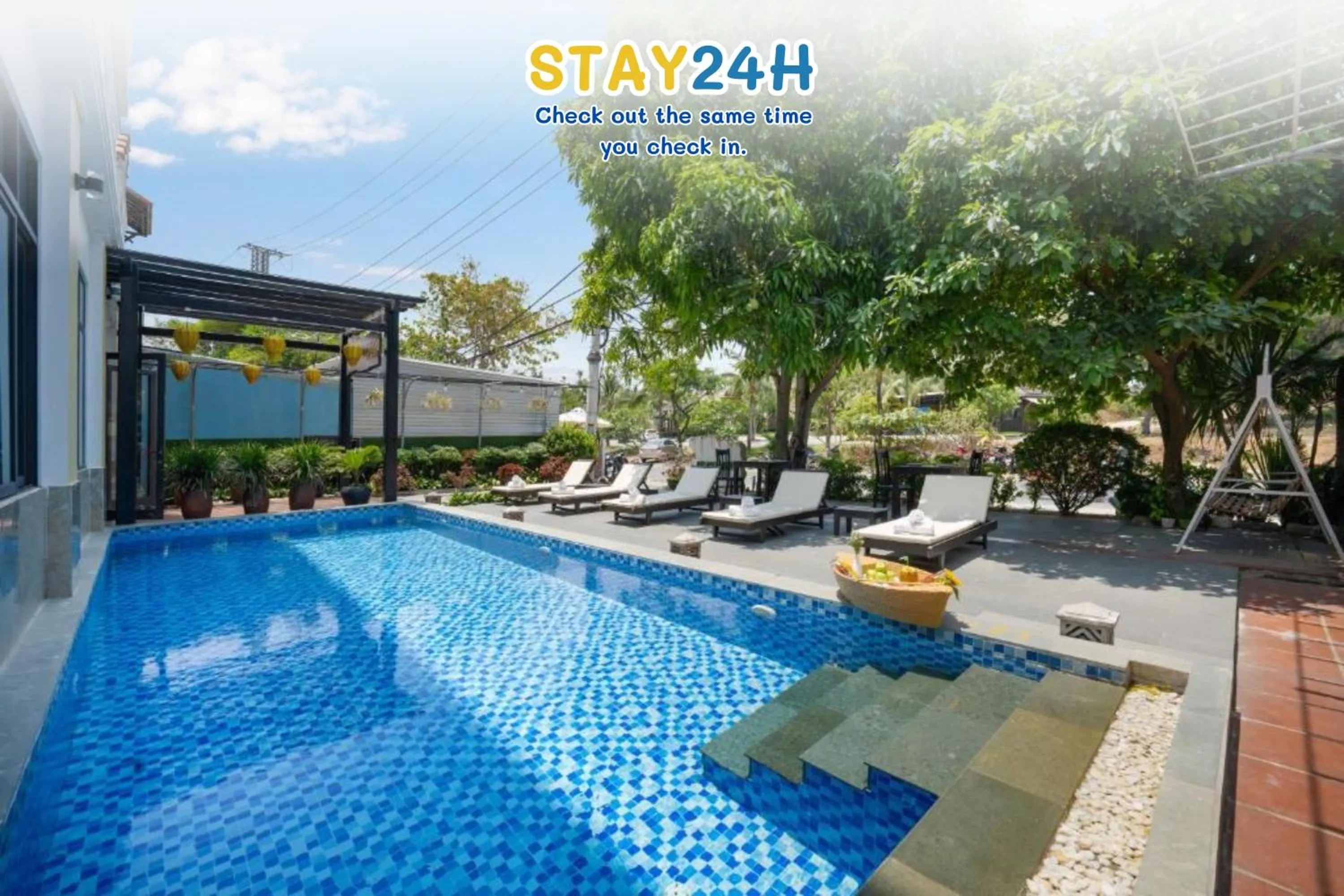 Swimming pool in Viet Long Hoian Beach Hotel - STAY 24H