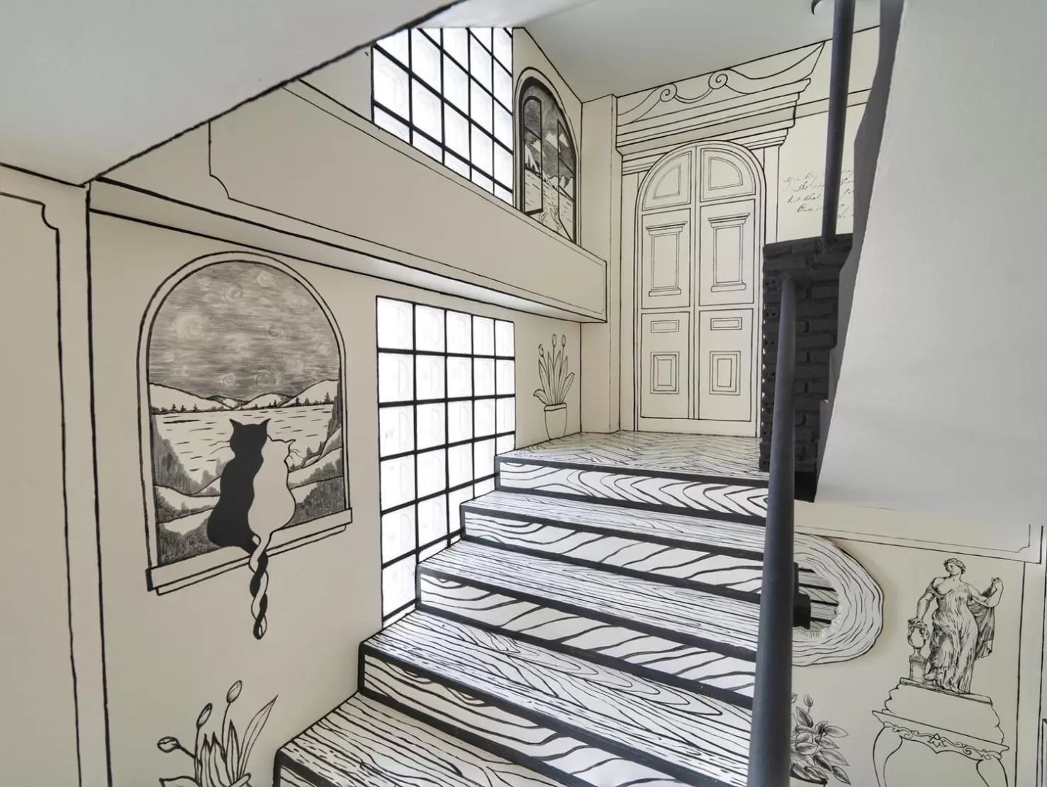 Inner courtyard view in RoomQuest Chiang Mai Tha Phae