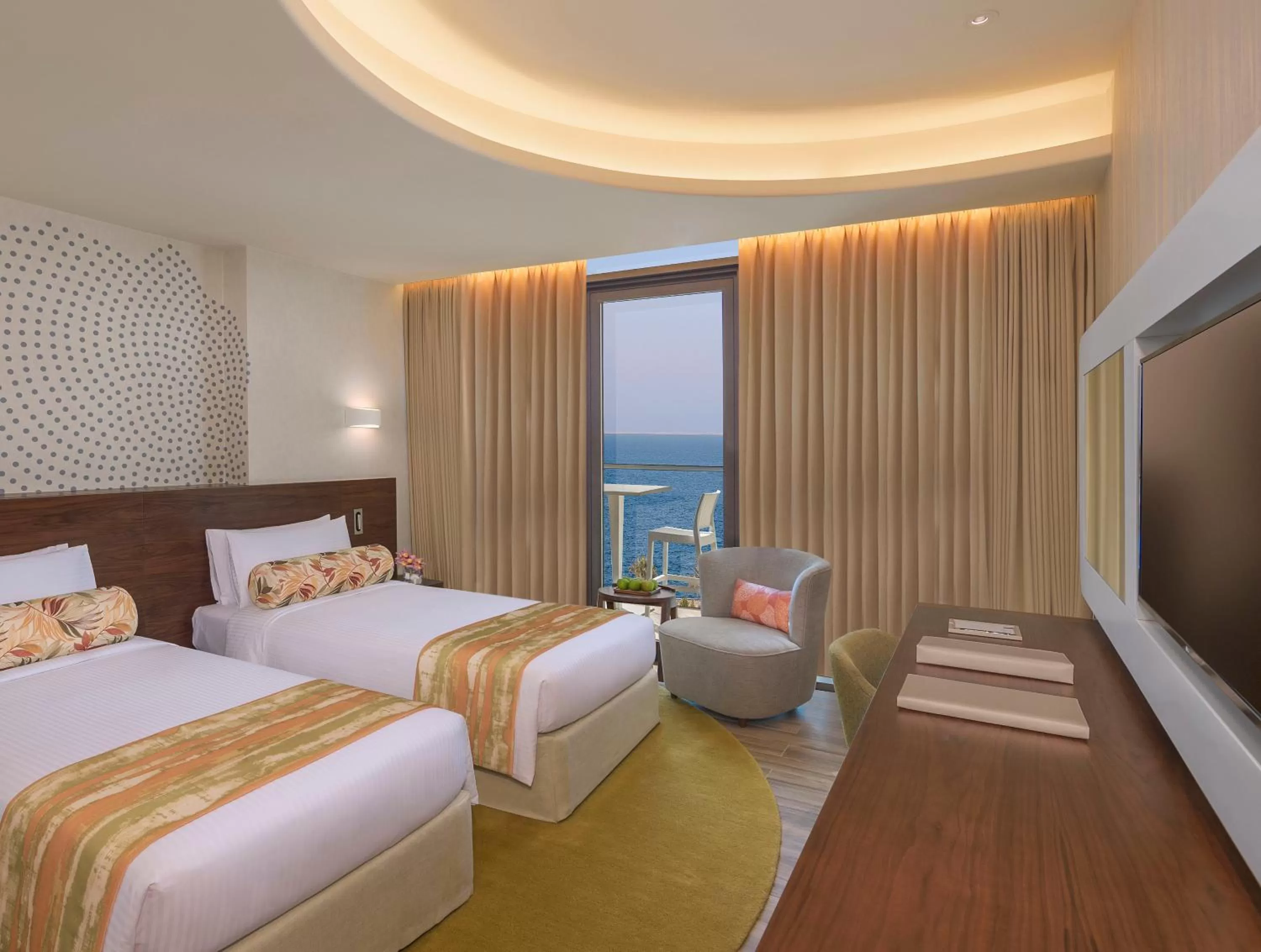 Sea view, Bed in The Retreat Palm Dubai MGallery by Sofitel