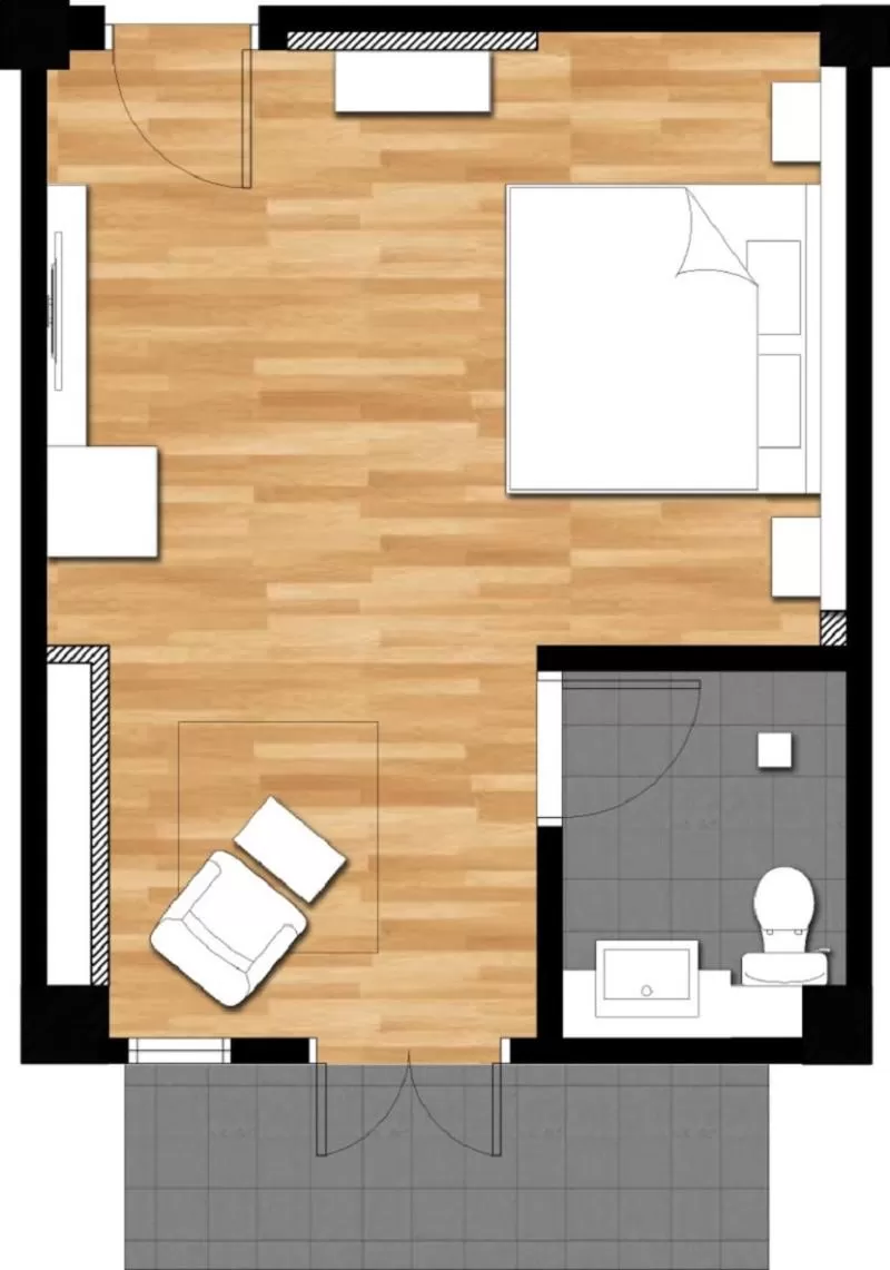 Floor plan in Arch Studio Cenang