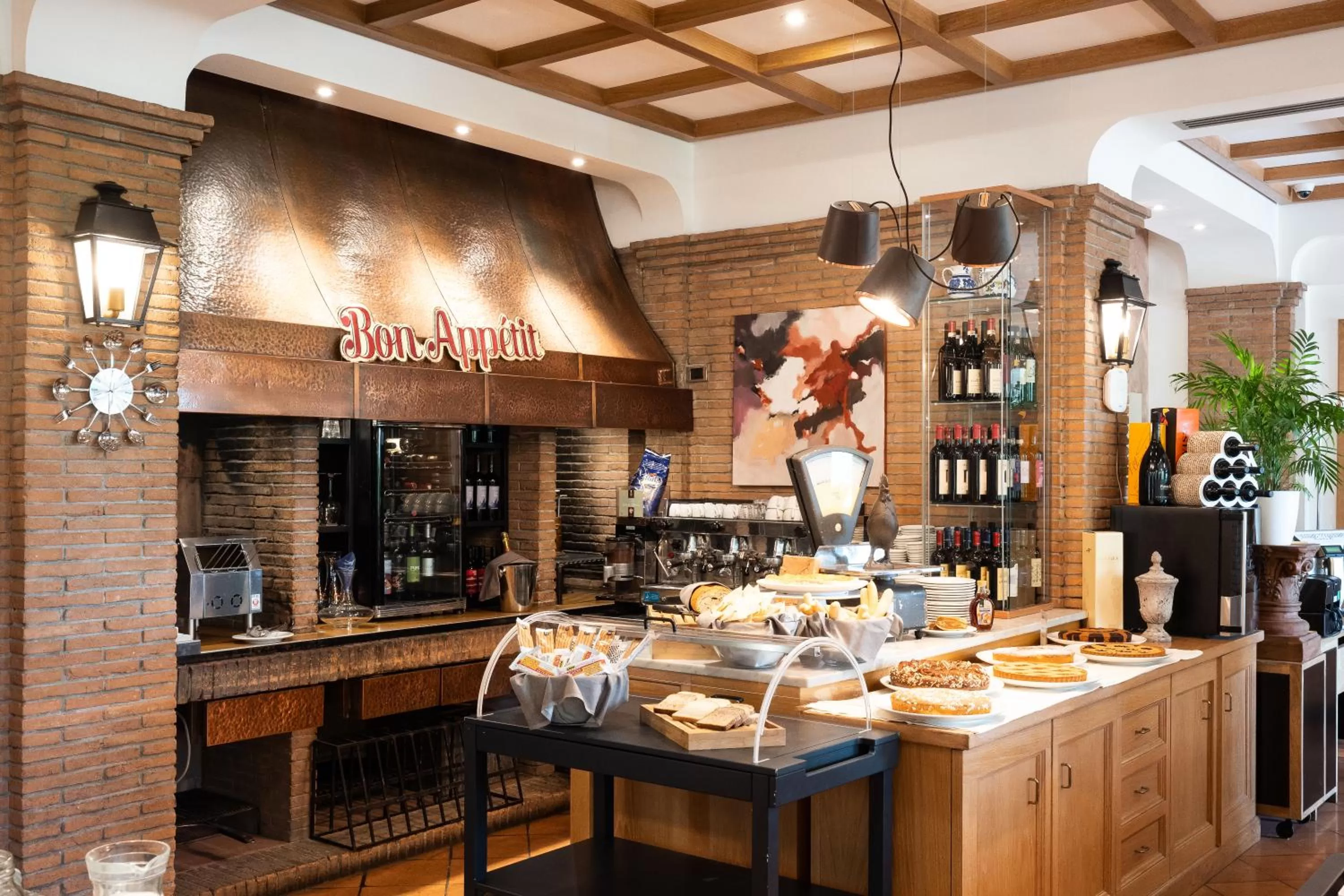 American breakfast in Hotel Bologna Airport